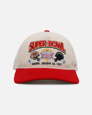 47 Brand Super Bowl XXIX 'Vintage Super Bowl' 47 Hitch Corduroy Snapback Natural/Red