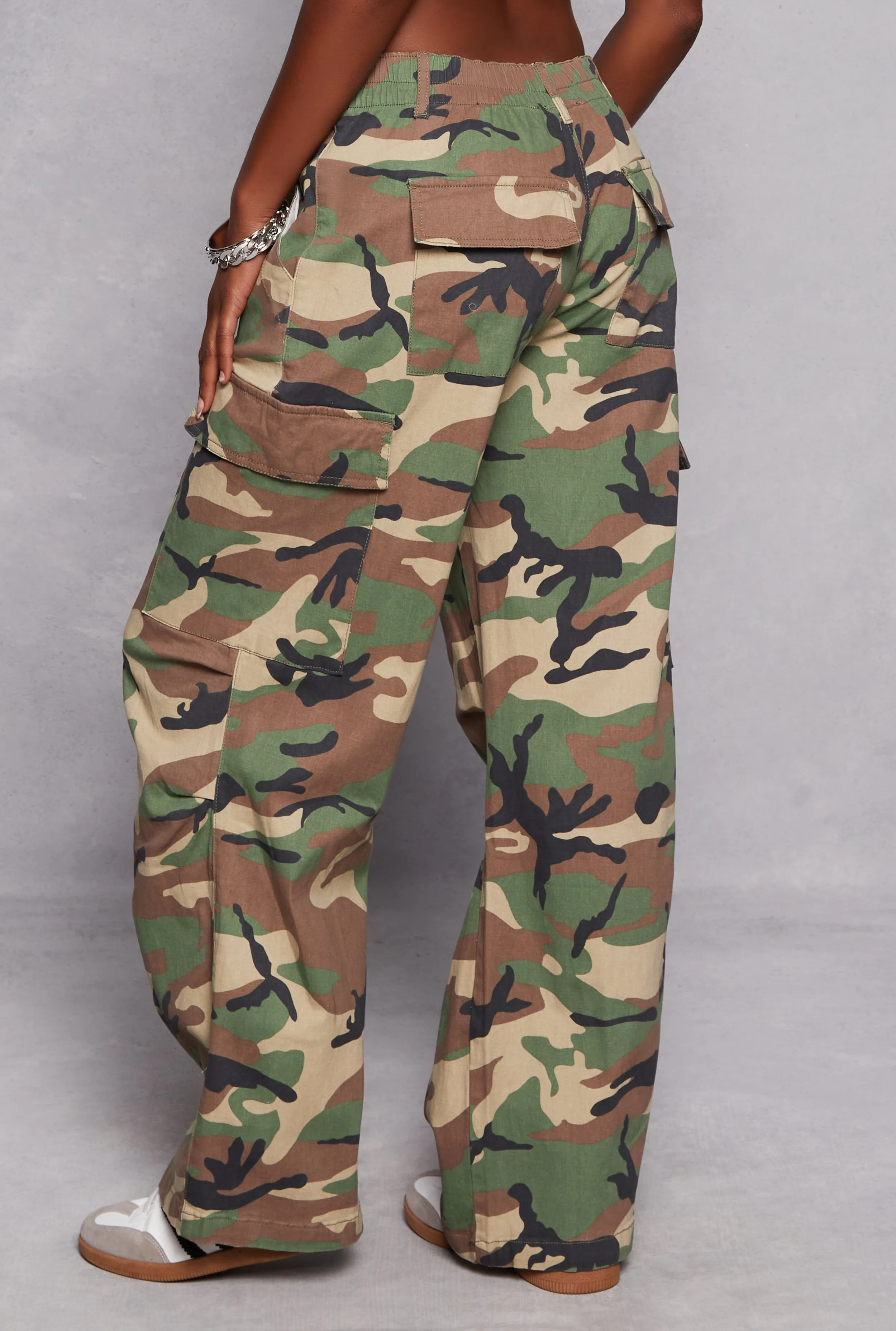 Almost Famous Camouflage Wide Leg Cargo Pants