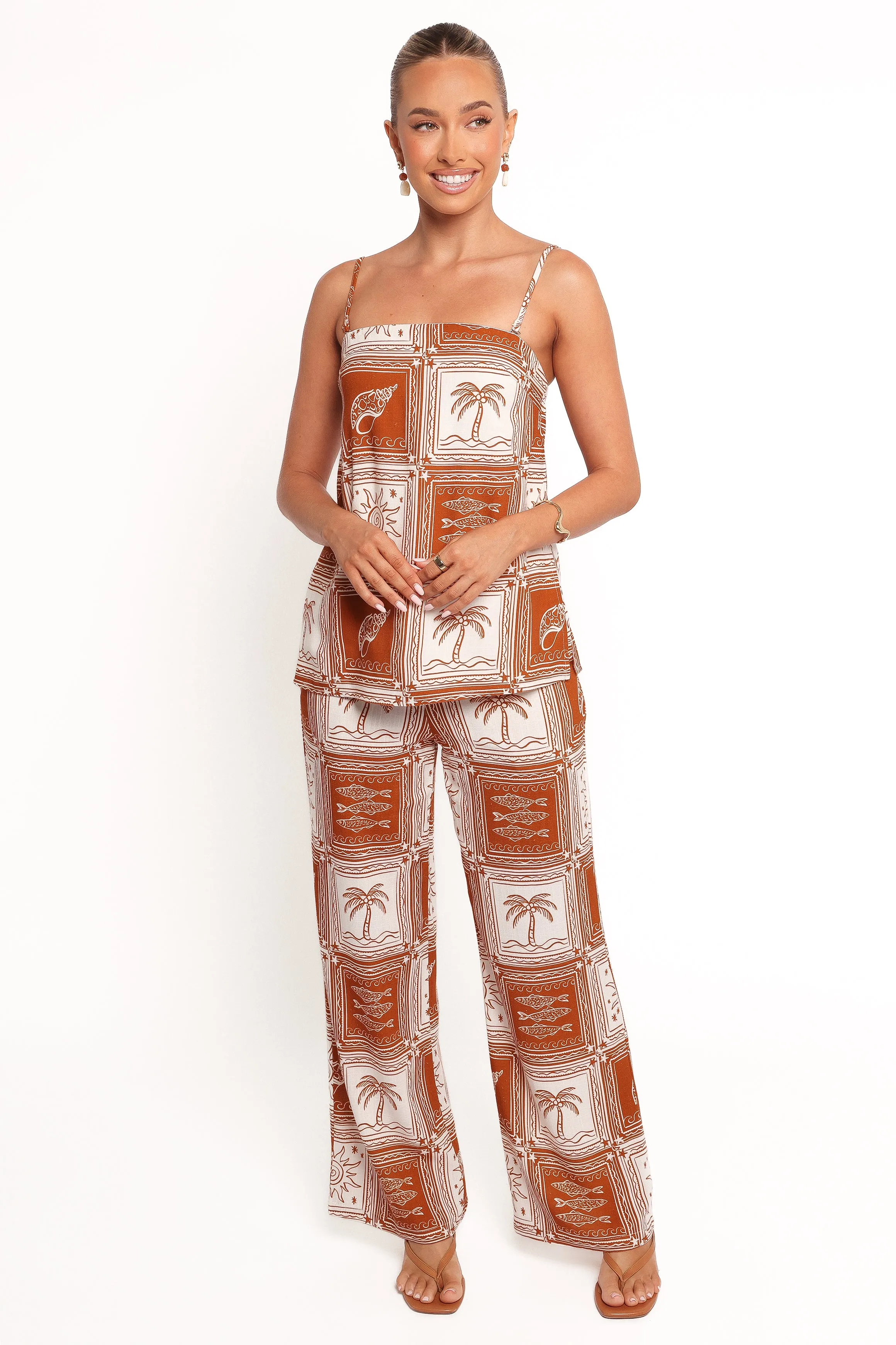 Alya Wide Leg Pants - Kohana Print