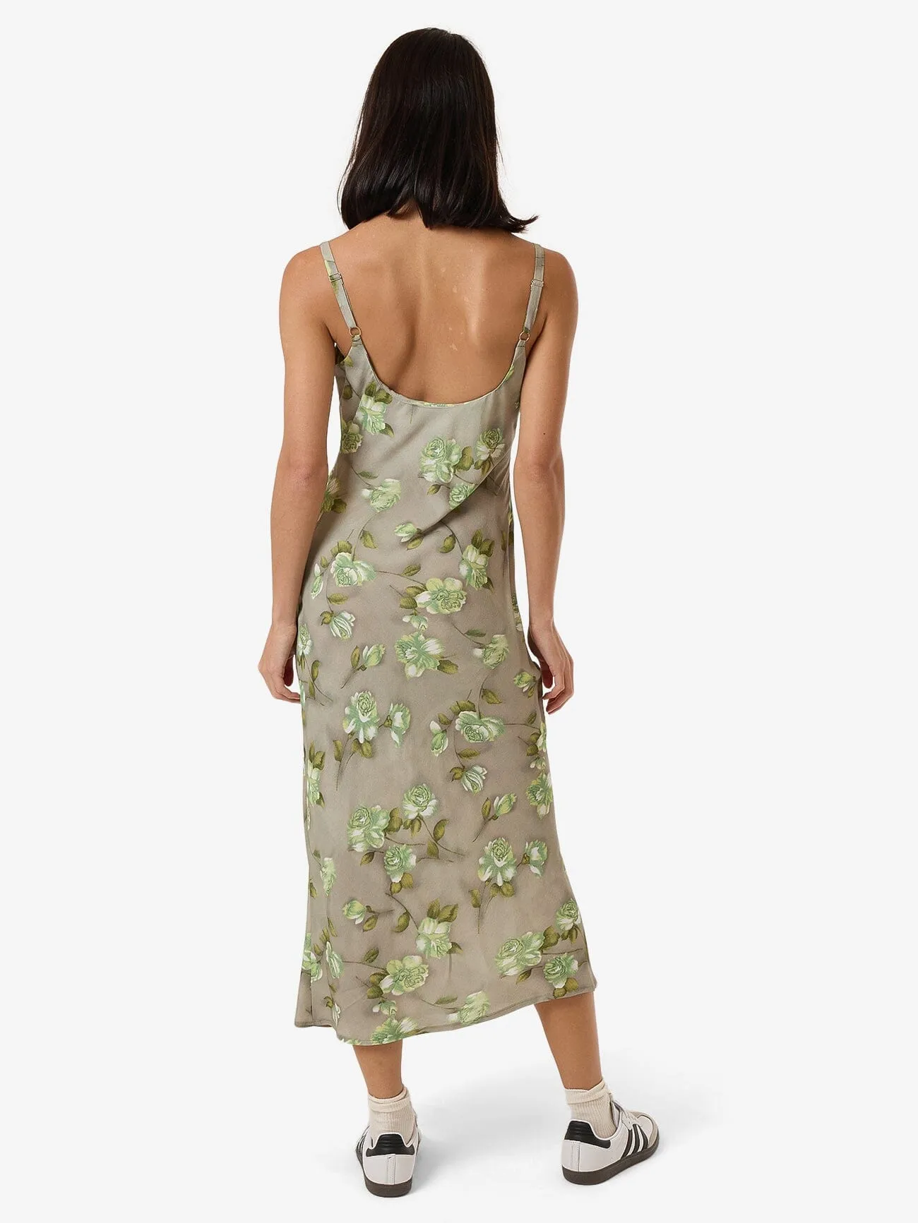 Amoroso Bias Dress - Silver Ash