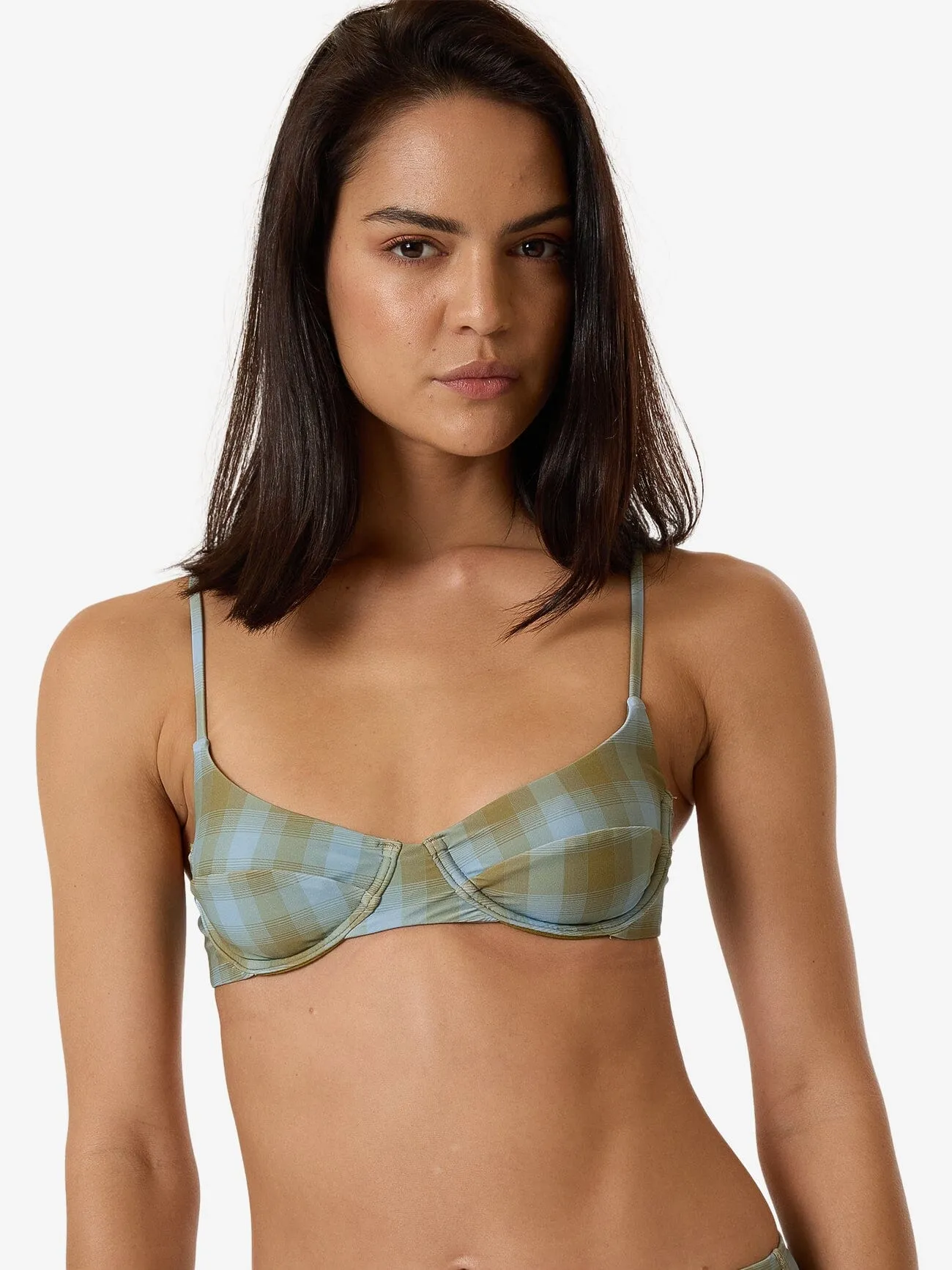 Ansley Underwire Bikini Top - Blue Stone