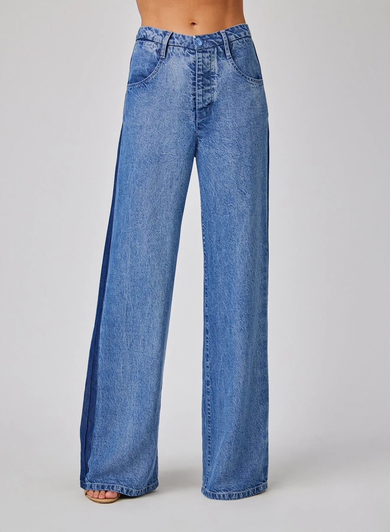 Anya Side Tacked Released Jean - Vintage Laguna Wash