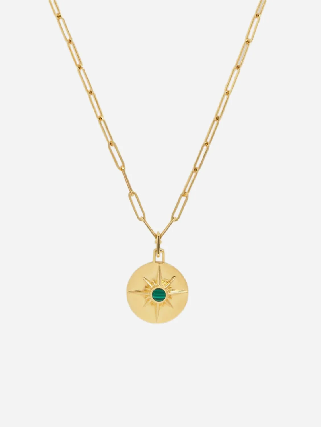Astrid 18k Gold Plated Necklace | Malachite