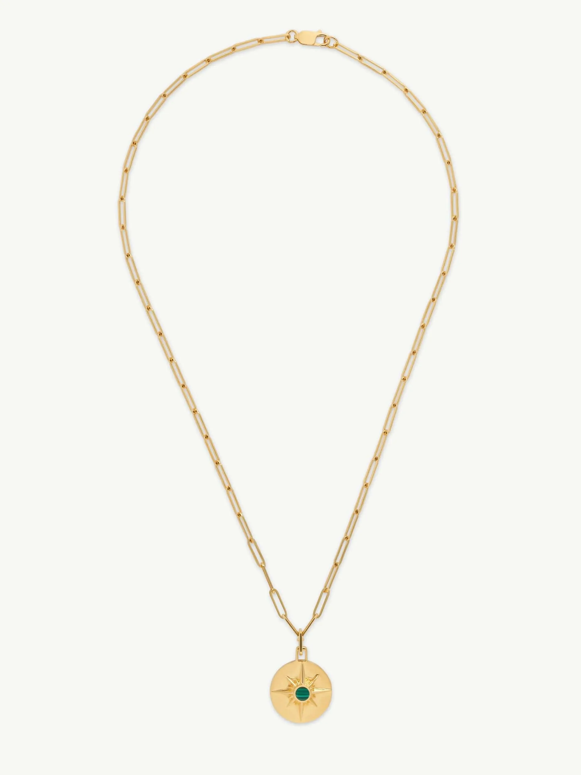 Astrid 18k Gold Plated Necklace | Malachite