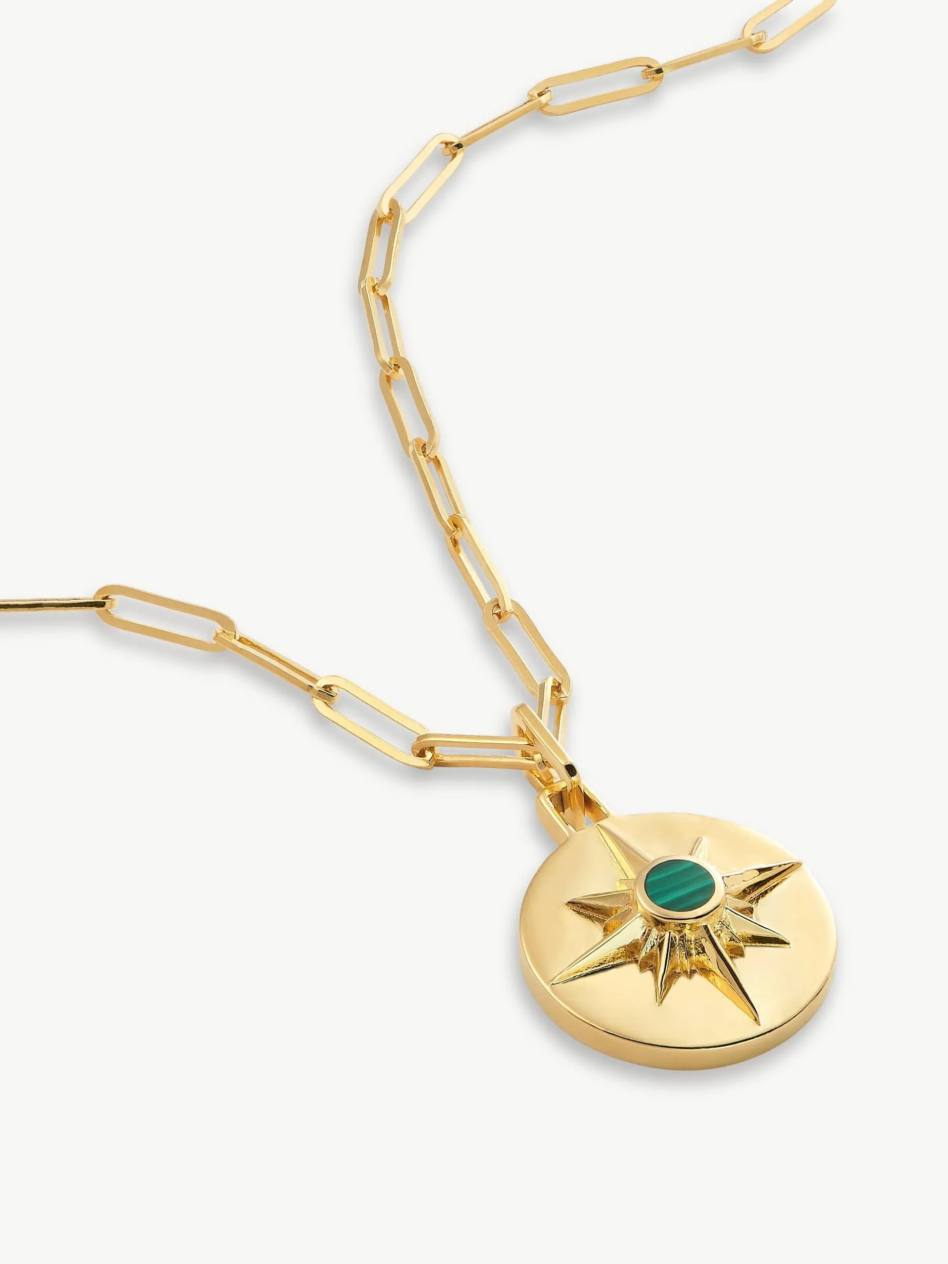 Astrid 18k Gold Plated Necklace | Malachite