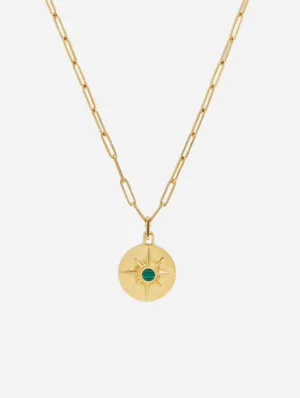 Astrid 18k Gold Plated Necklace | Malachite