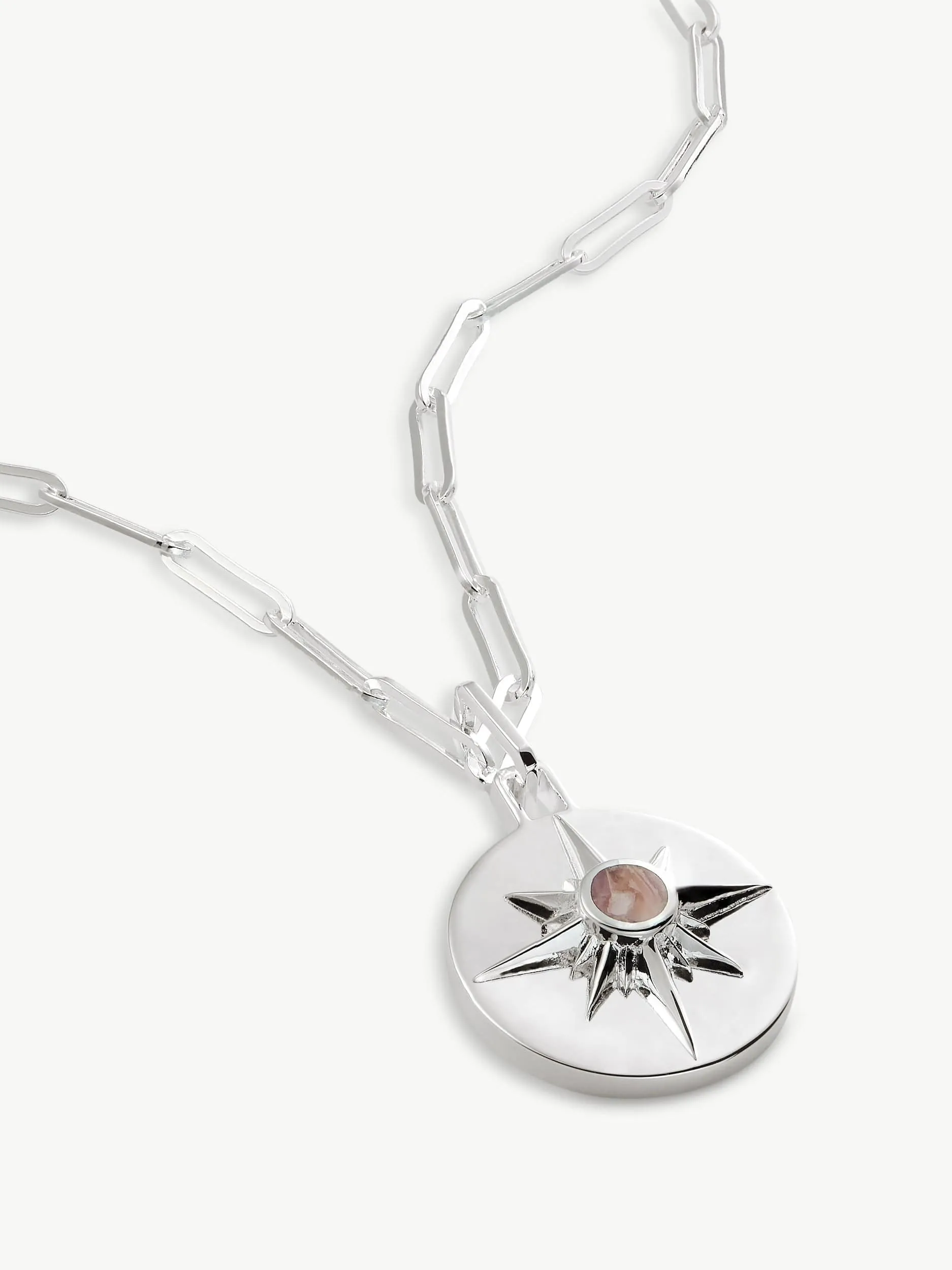 Astrid Sterling Silver Necklace | Pink Rhodochrosite