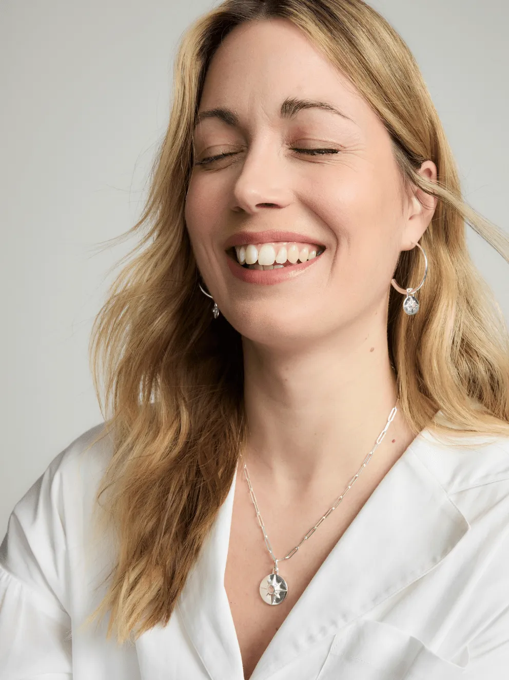 Astrid Sterling Silver Necklace | Pink Rhodochrosite