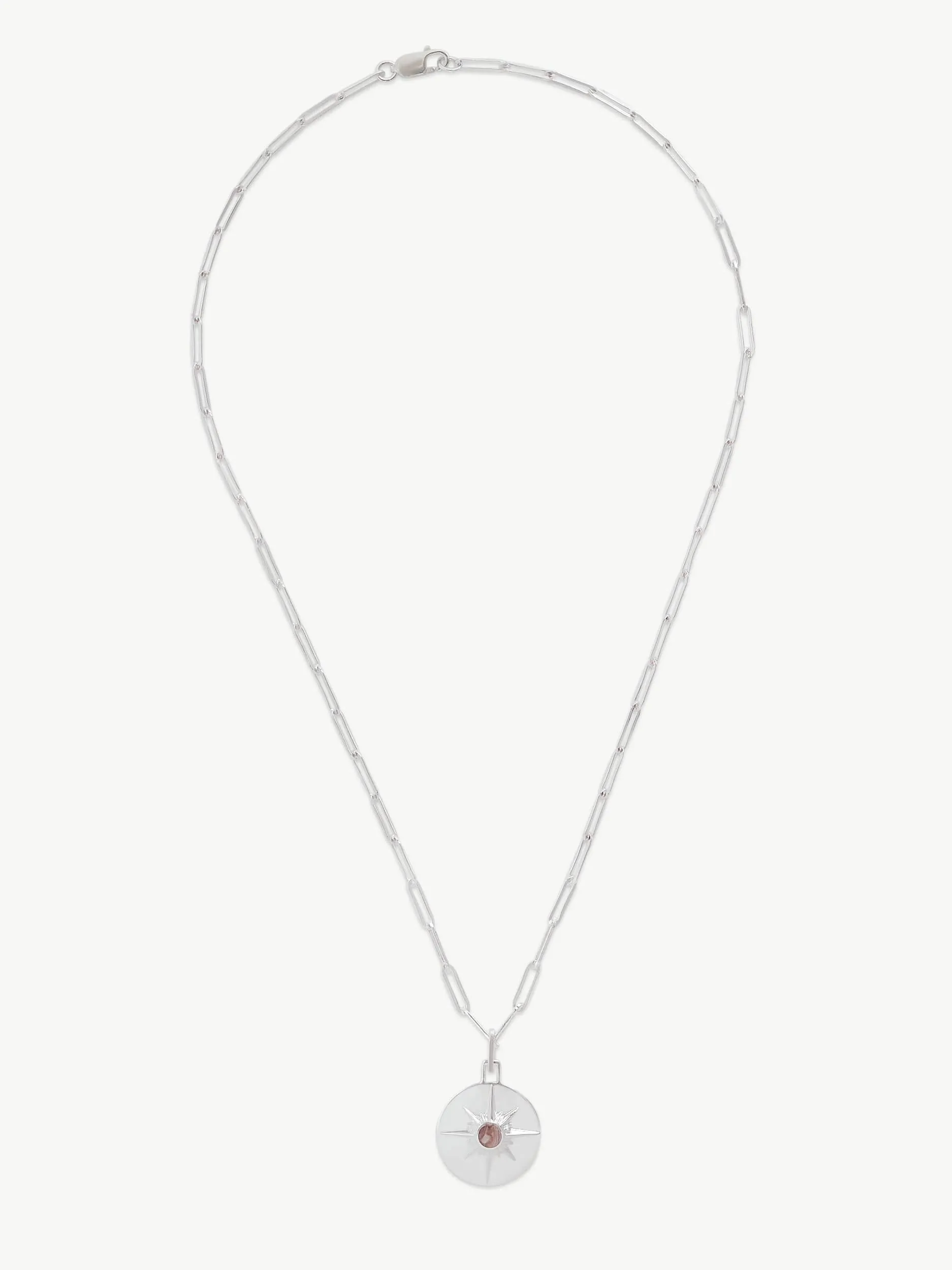 Astrid Sterling Silver Necklace | Pink Rhodochrosite
