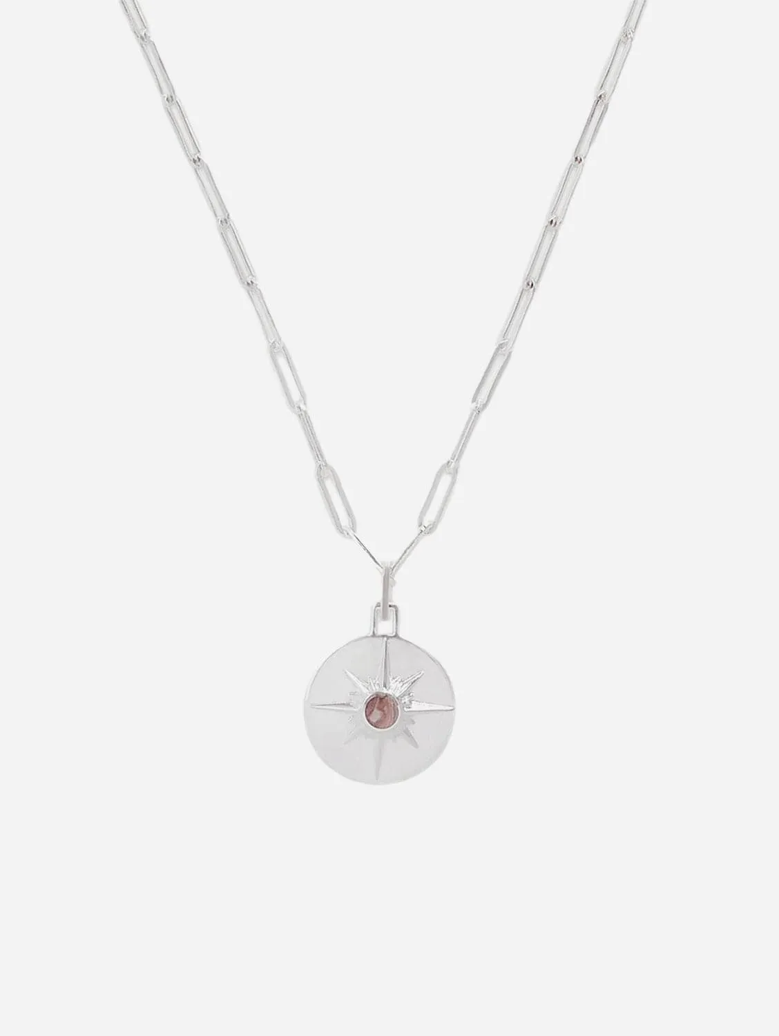 Astrid Sterling Silver Necklace | Pink Rhodochrosite