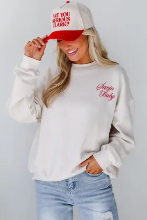 Beige Santa Baby Sweatshirt