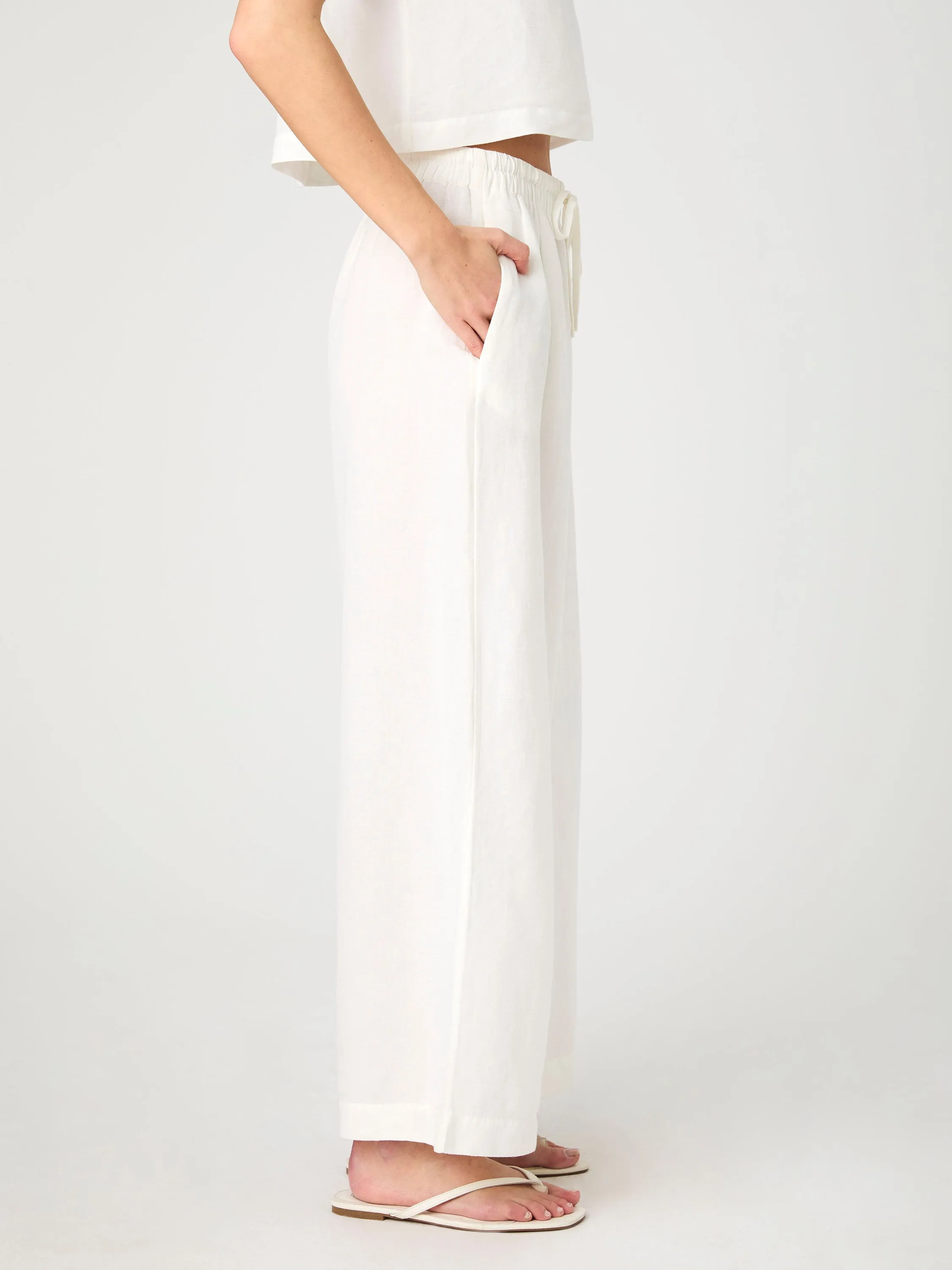 Birdie Linen Wide Leg Trouser
