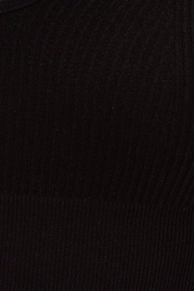 Black Bralette V Neck Seamless