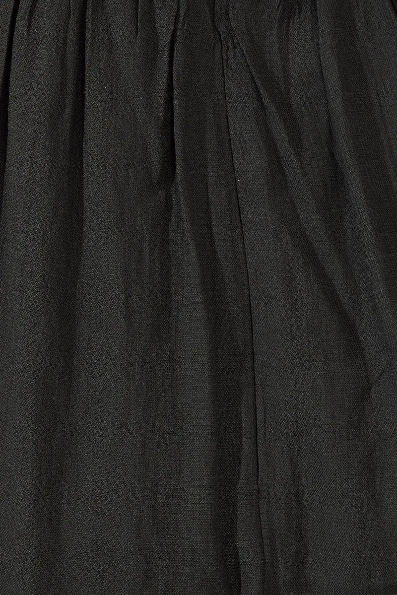 Black Fit And Flare Dress Sleeveless Mini