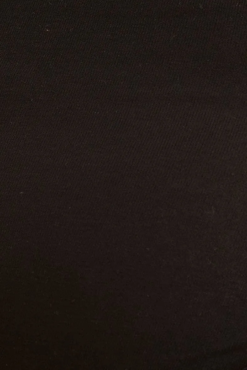 Black High Waisted Brief Cotton Stretch