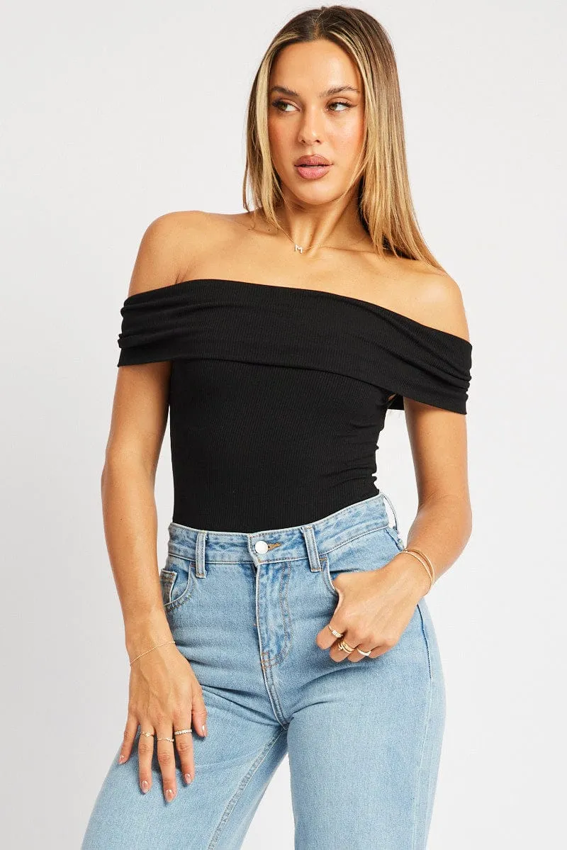 Black Off Shoulder Top