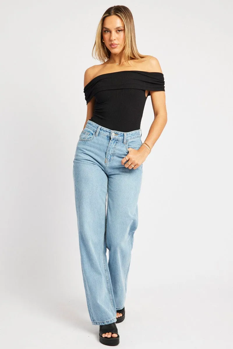 Black Off Shoulder Top
