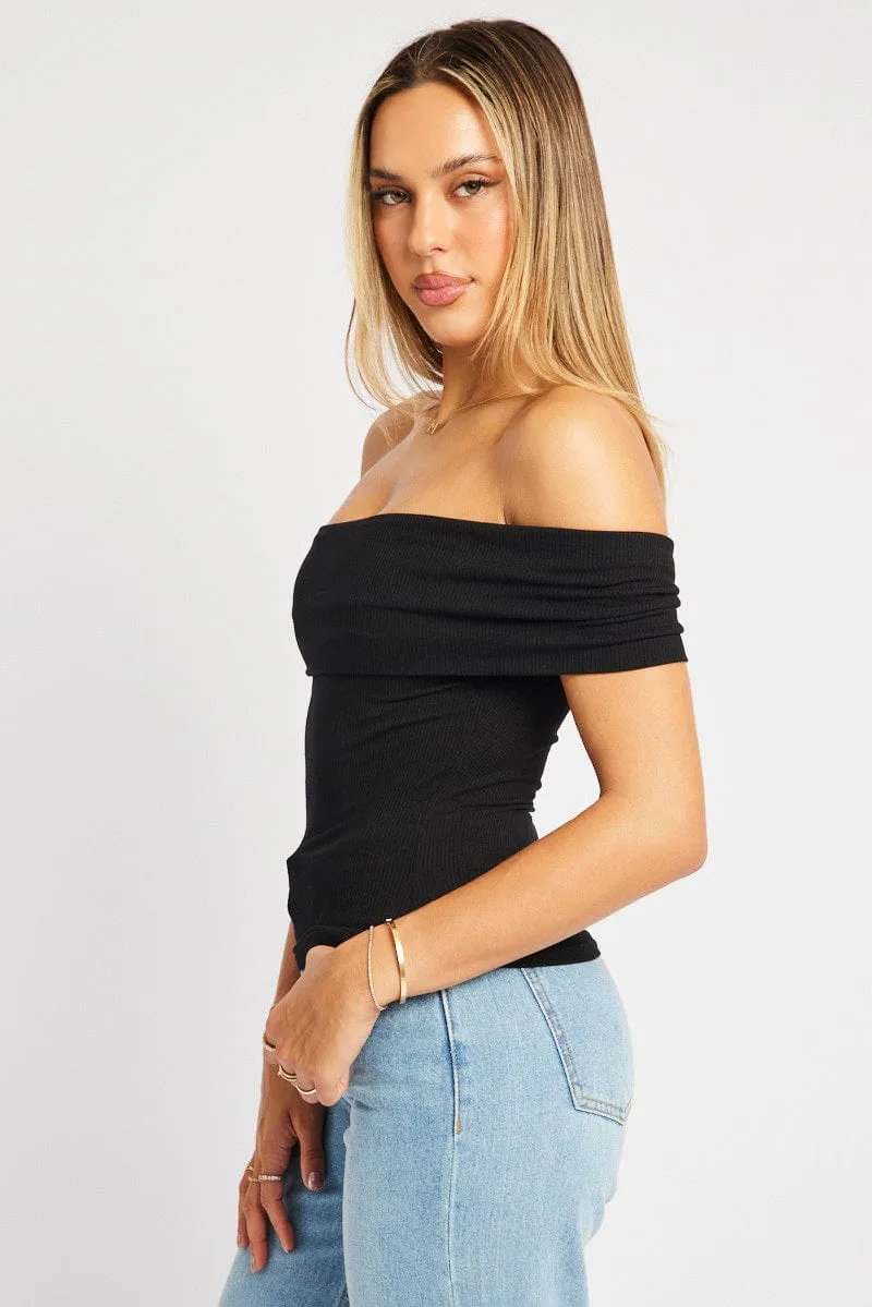 Black Off Shoulder Top