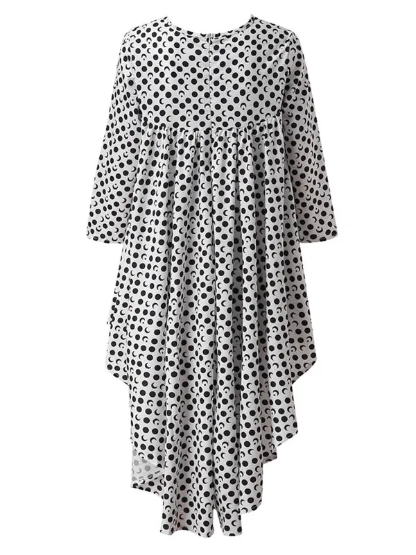 Blouse For Women O-neck Irregular Hem Loose Solid
