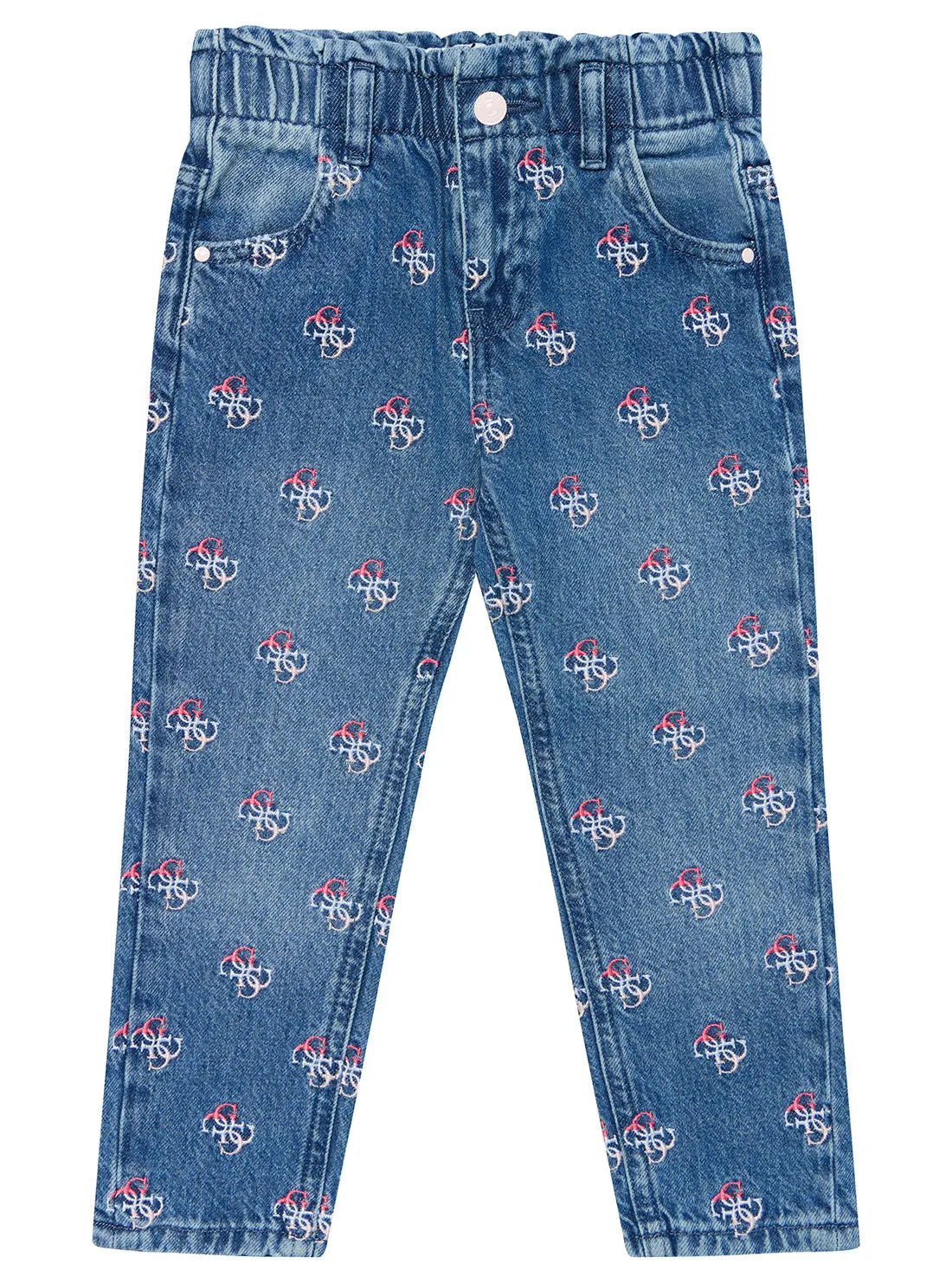Blue Denim Paper Bag Jeans (2-7)