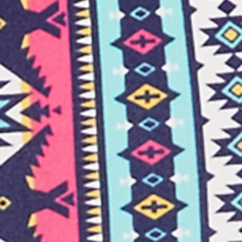Border Print High Waist Flared Pants