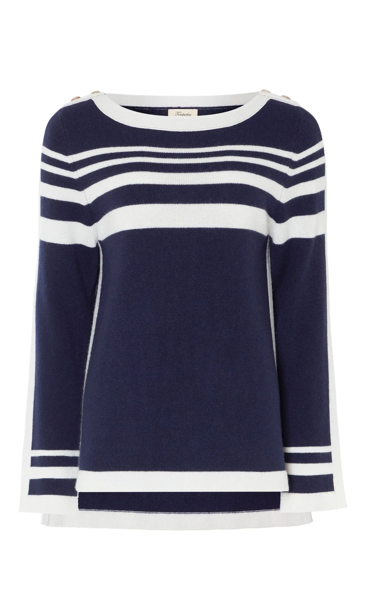 Bretton Knit Top - Navy/Ivory
