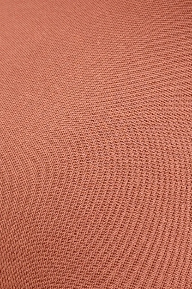 Brown High Waisted Brief Cotton Stretch