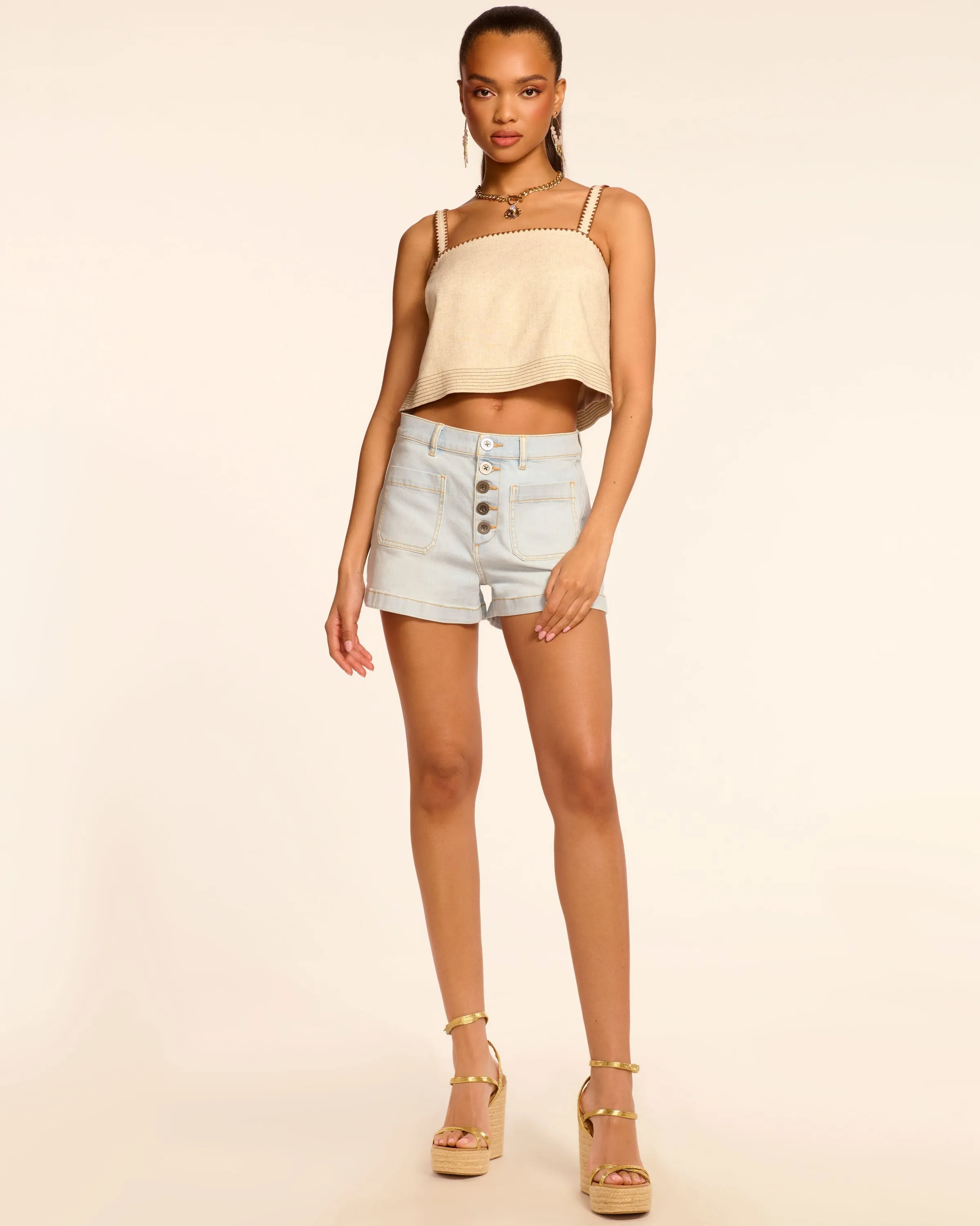 Cindy Denim Mini Short