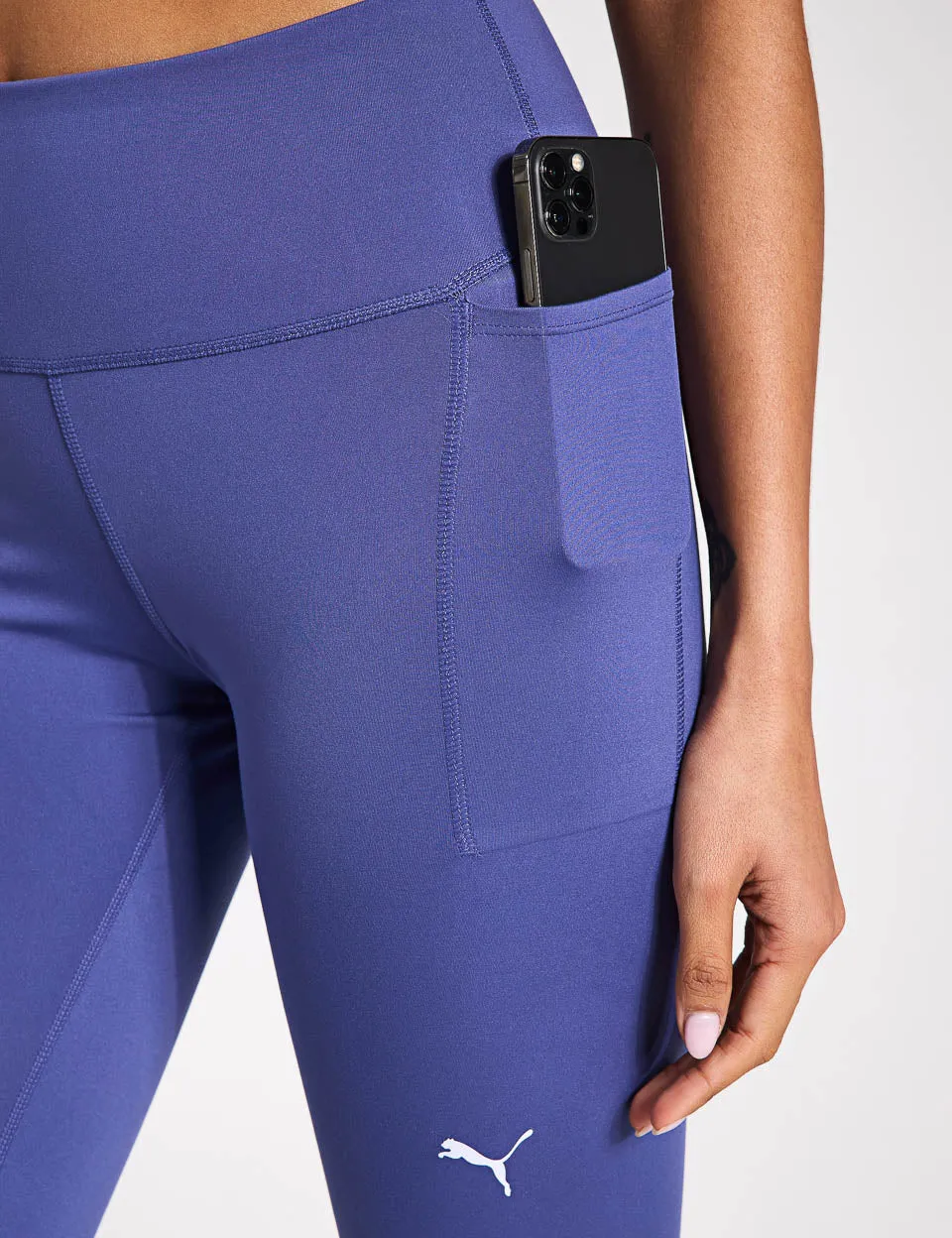 Cloudspun High Waisted Full-Length Tights - Blue Crystal