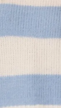 Dante Knitted Sweater - White / Blue Stripe