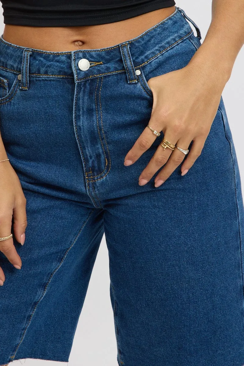 Denim Jorts High Rise