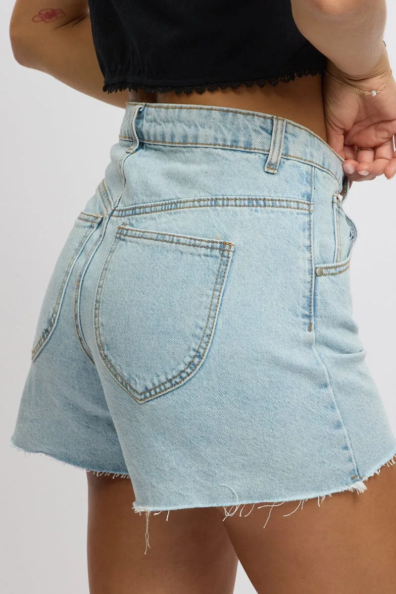 Denim Mom Short High rise