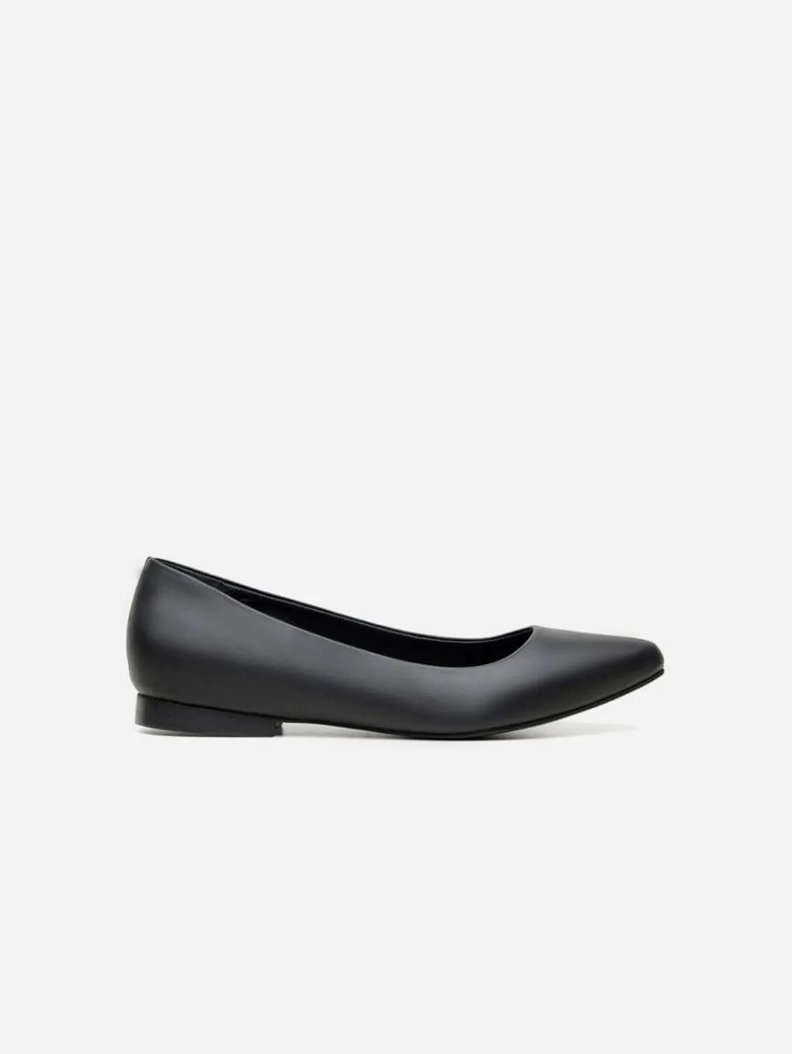 Diana Women's Vegan Leather Flat Pumps | Black