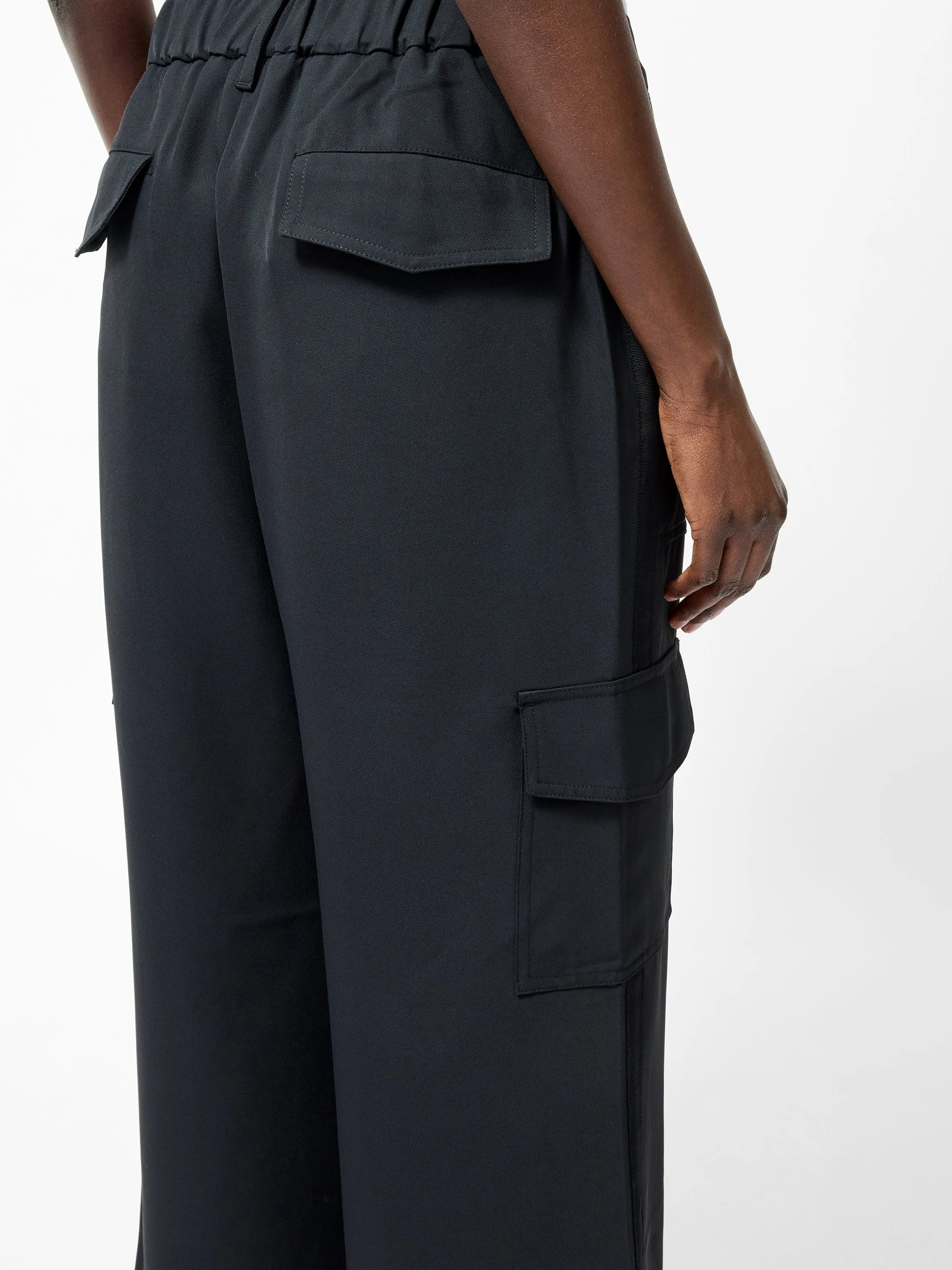 Drapey Wide Leg Combat Trousers
