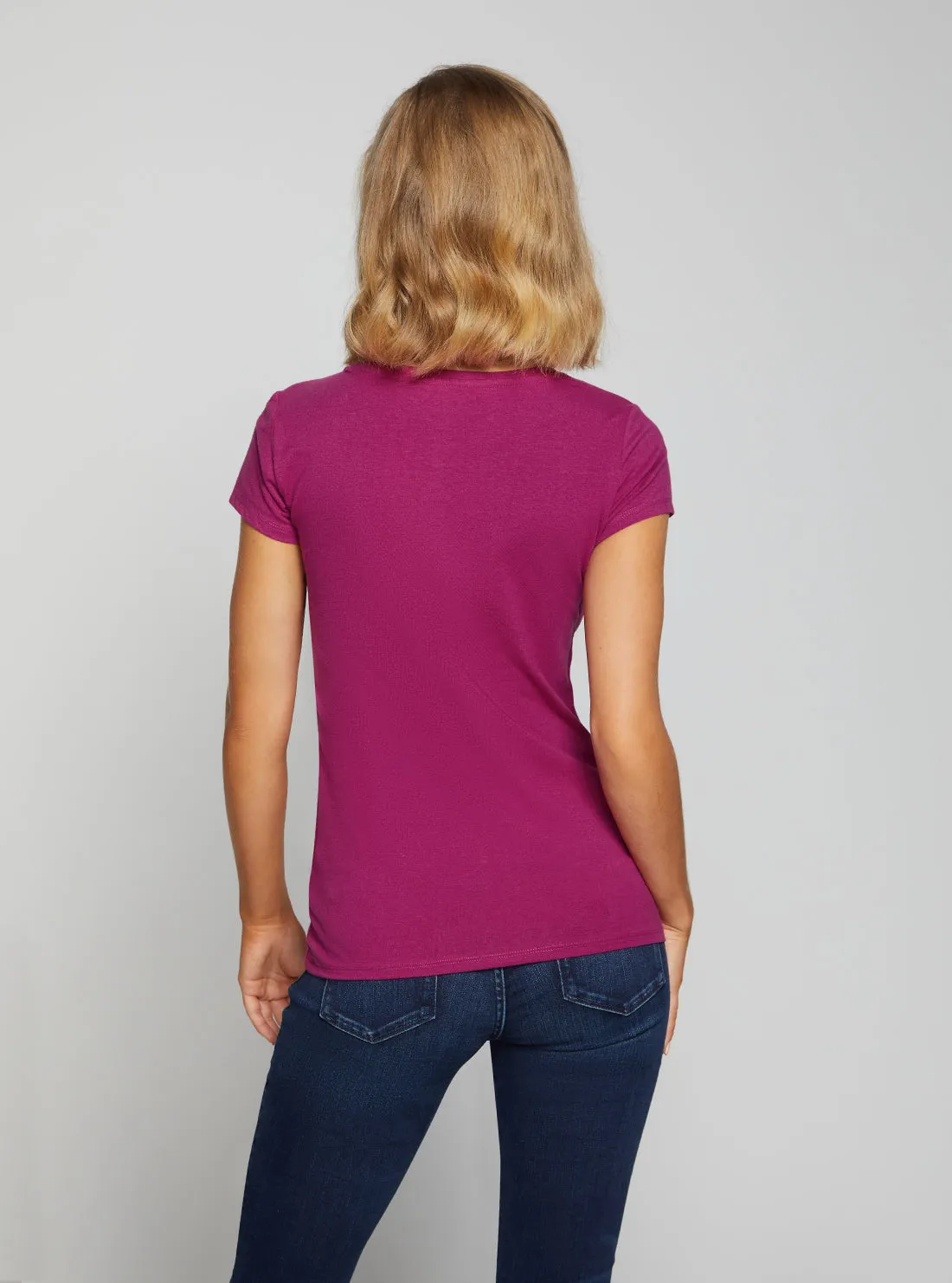 Eco Magenta Rose Logo T-Shirt