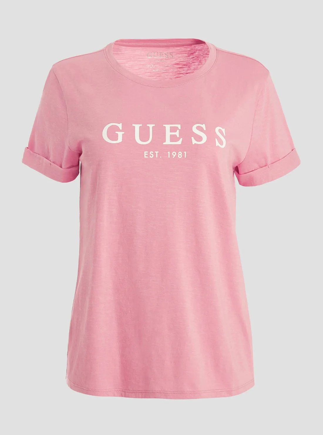 Eco Pink 1981 Roll Cuff Logo T-Shirt
