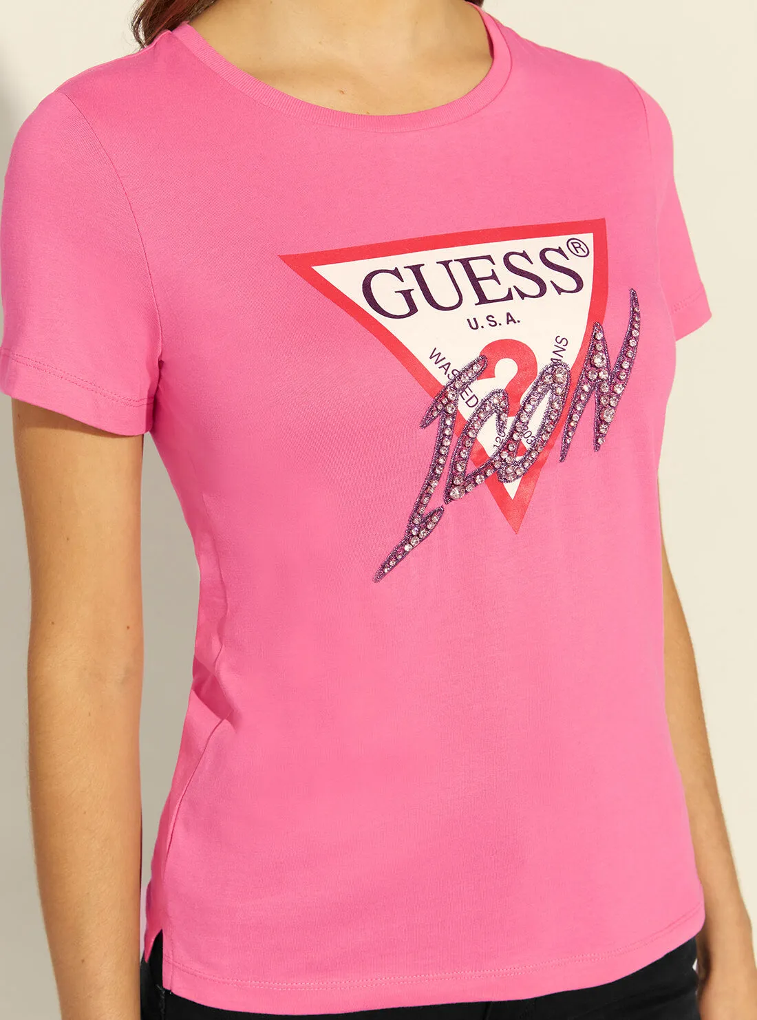 Eco Pink Icon Logo T-Shirt