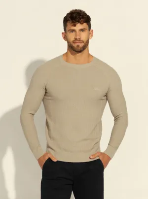 Eco Stone Beige Miles Harringbone Knit Top