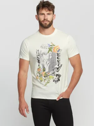 Eco White Electric Music T-Shirt