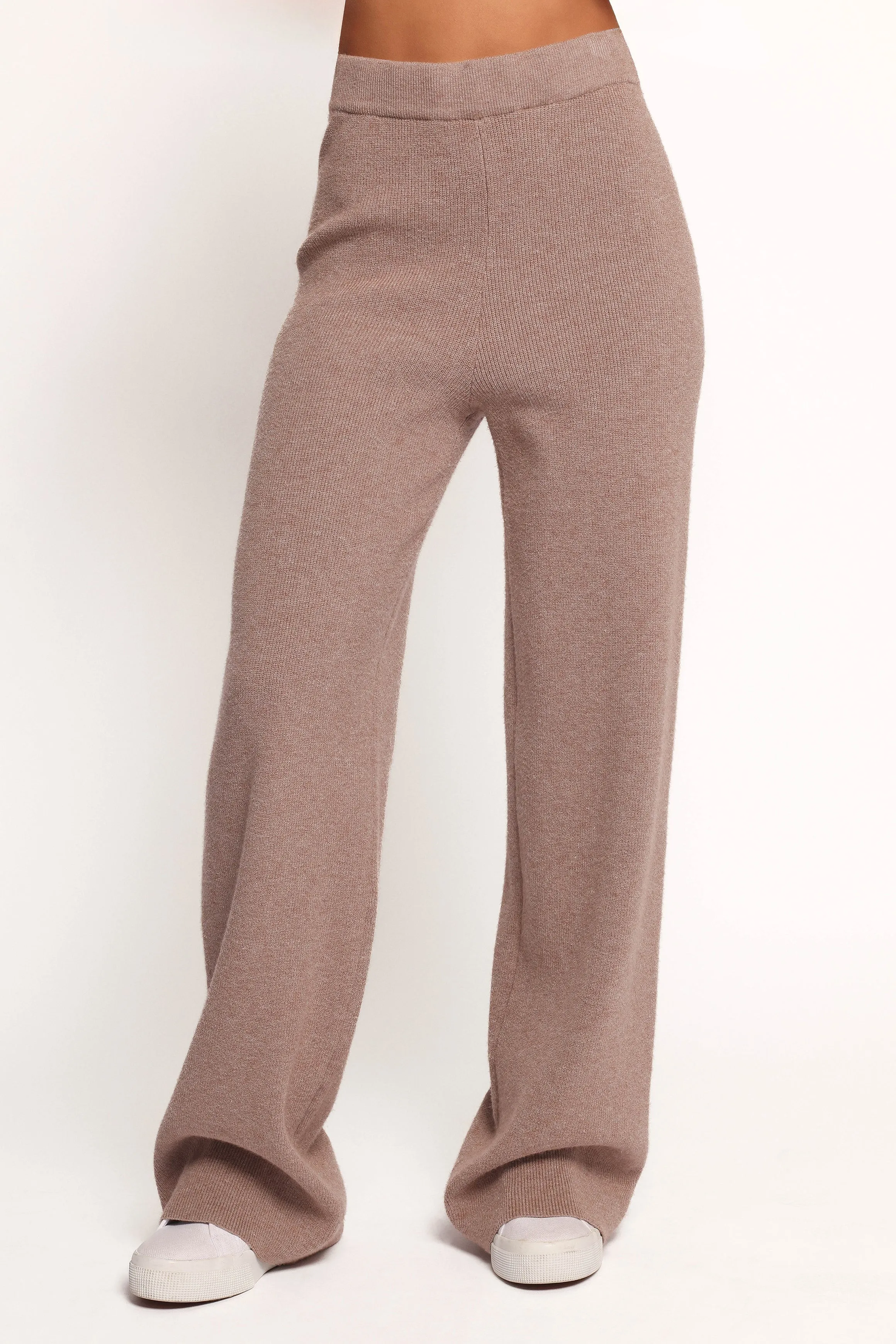 Ellory Knitted Pant Set - Taupe Marle