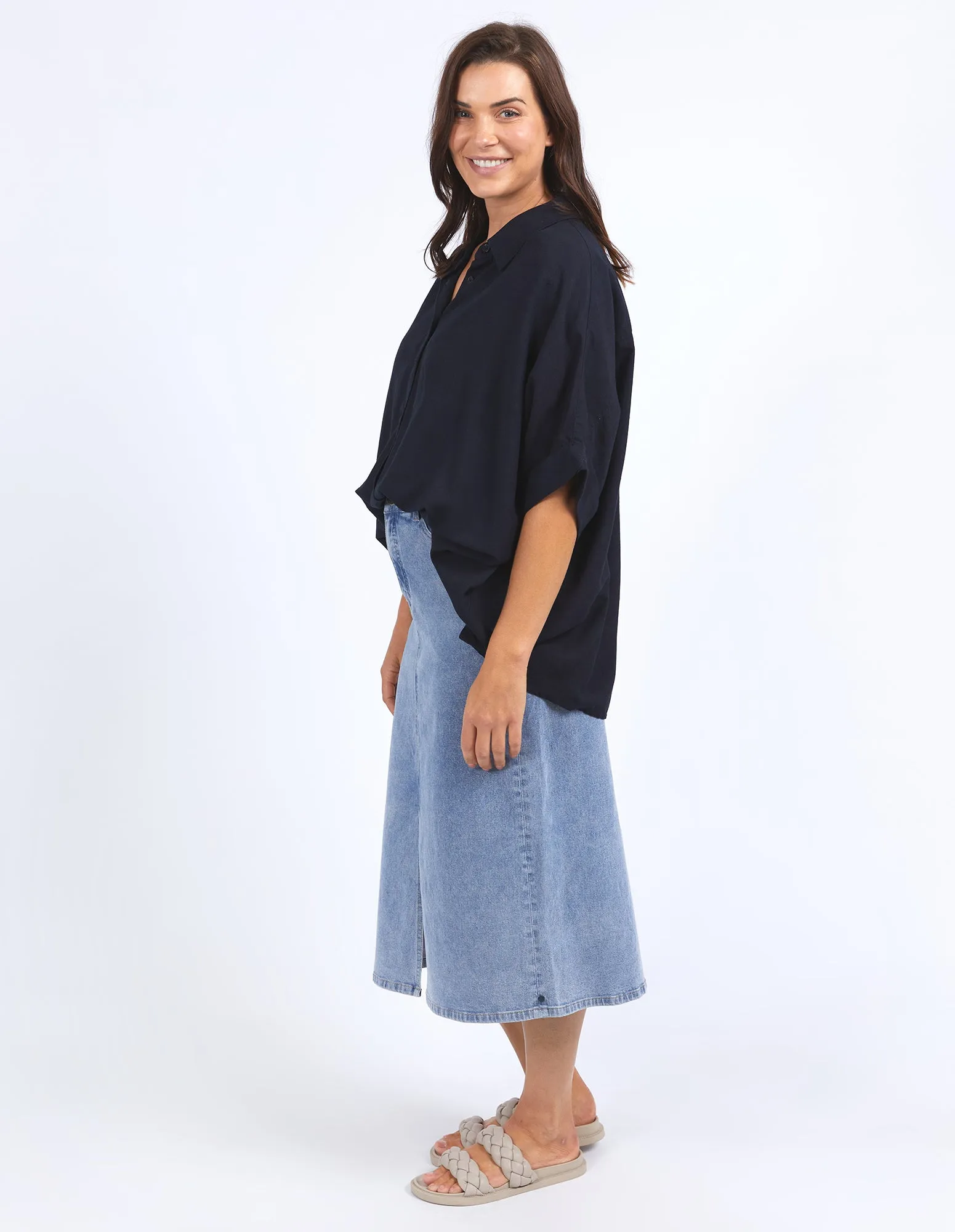 Elm Blaise Shirt Dark Sapphire