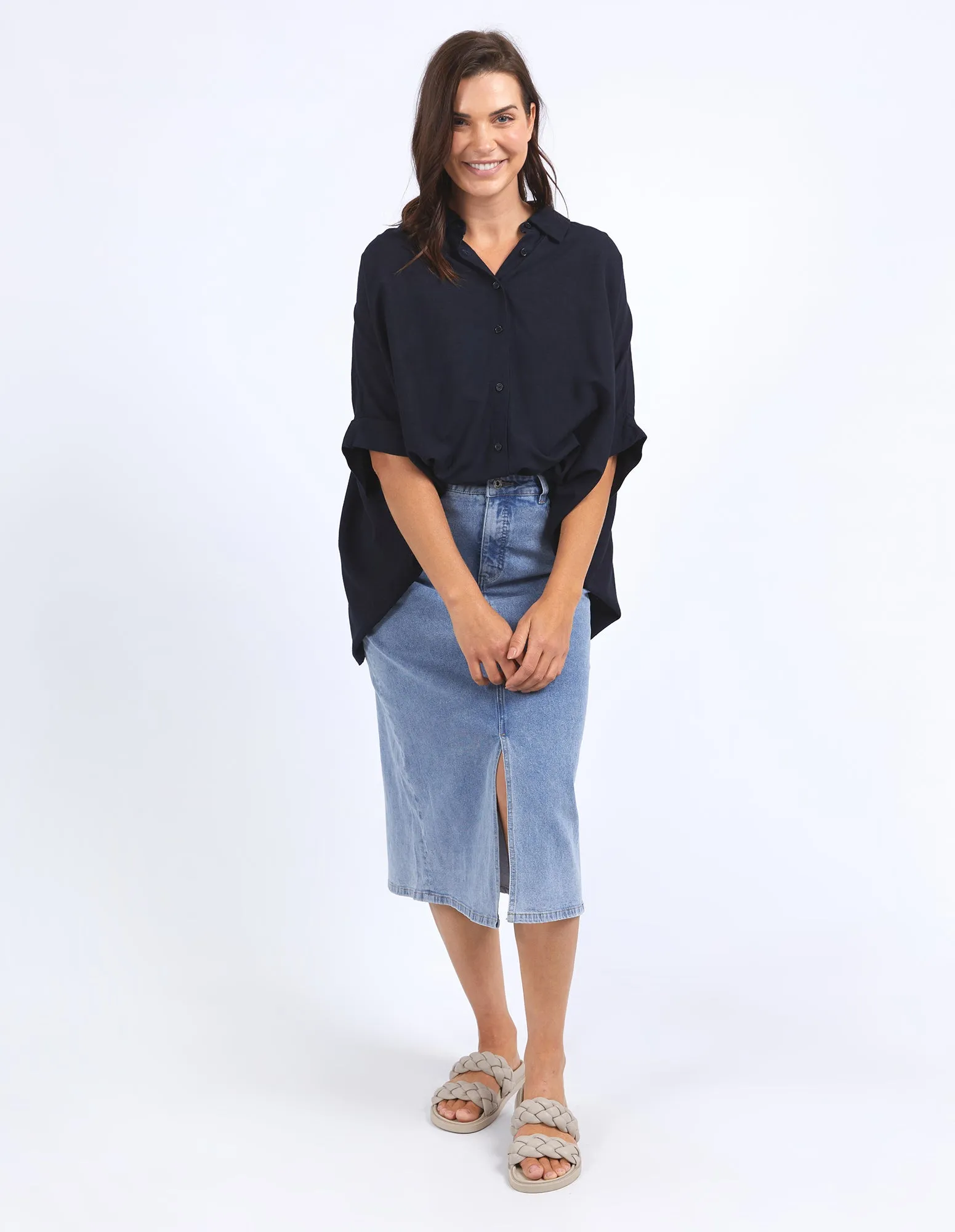 Elm Blaise Shirt Dark Sapphire