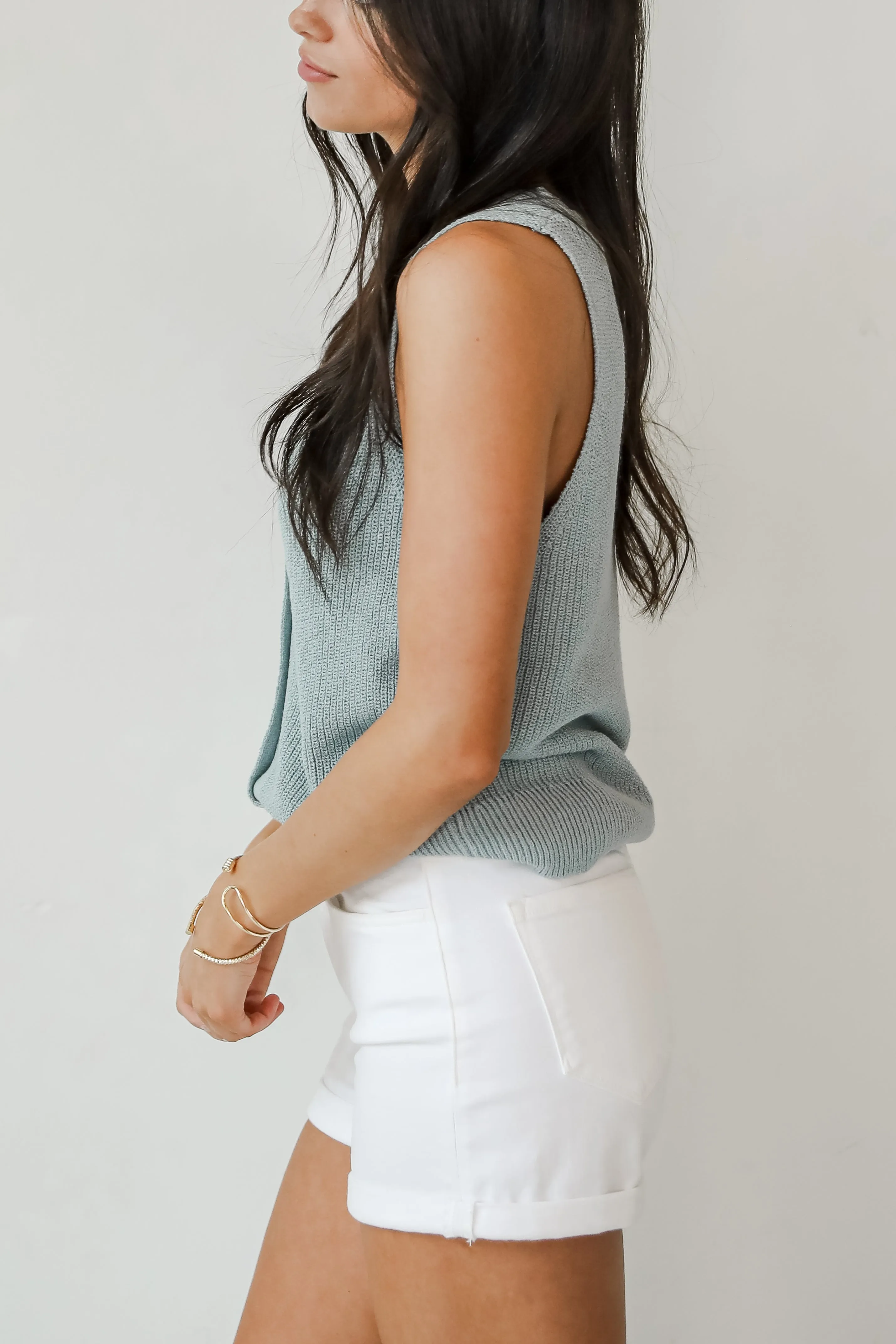 Essentially Sweet Sage Knit Vest