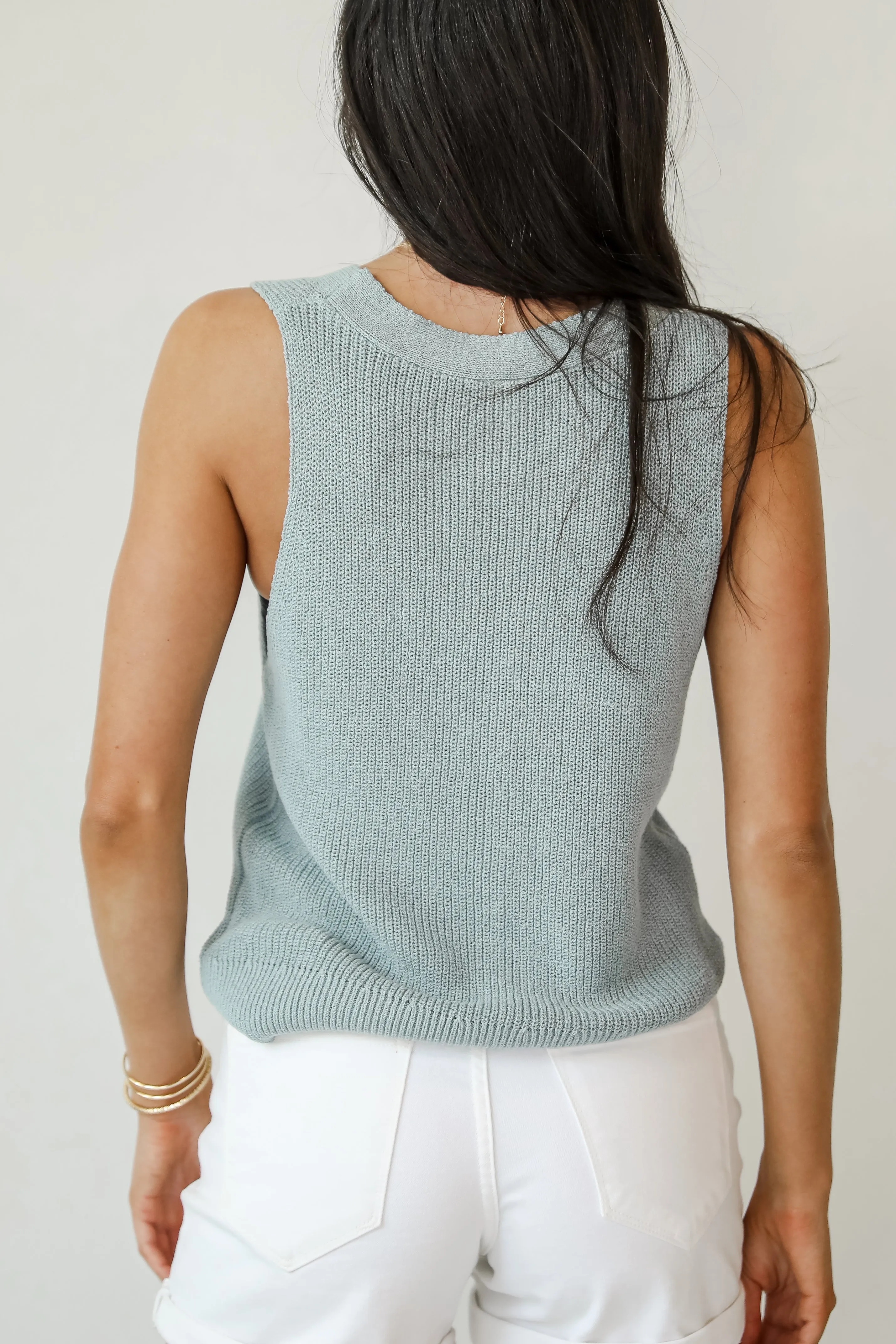 Essentially Sweet Sage Knit Vest