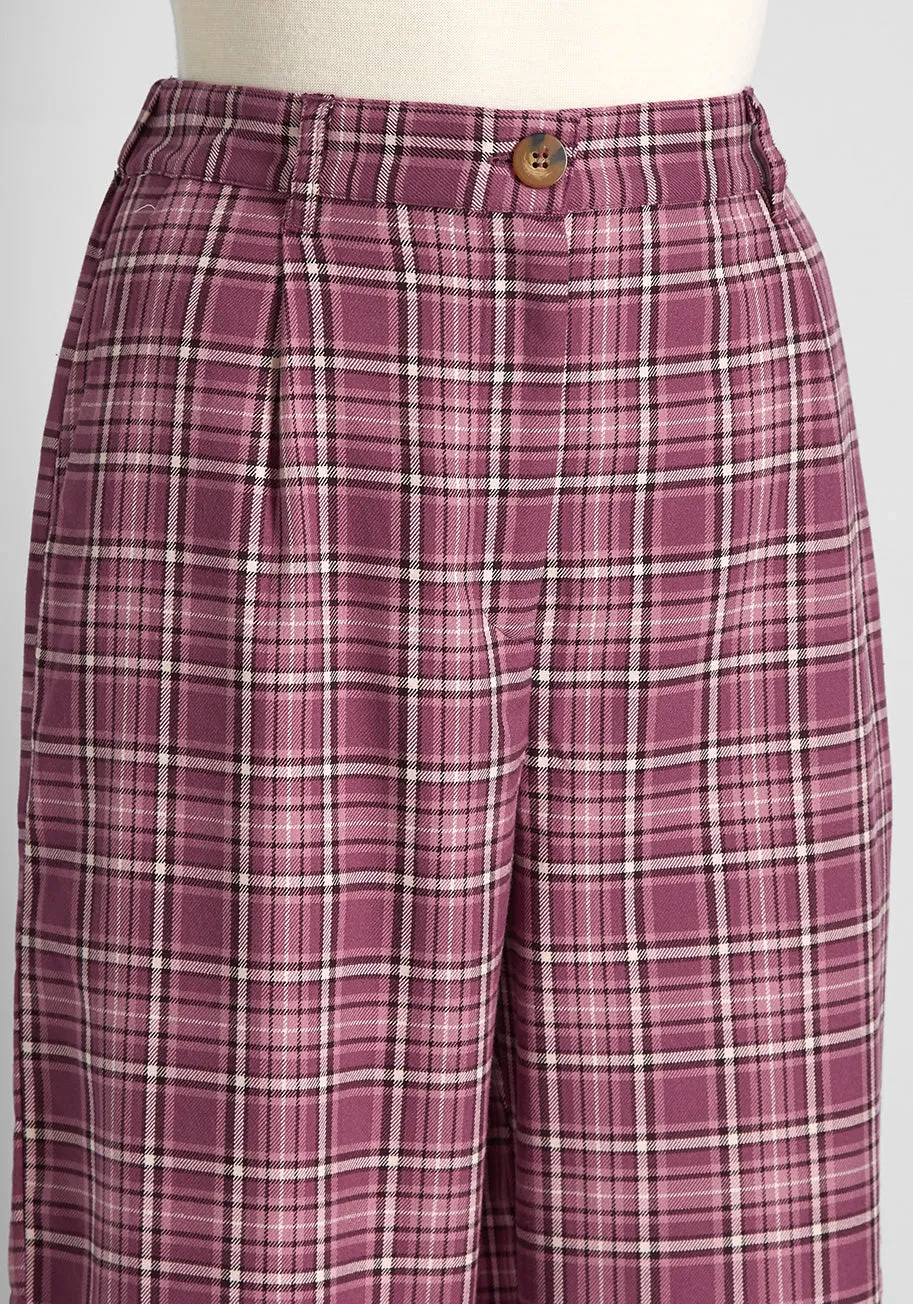 Feeling Classic Plaid Pants