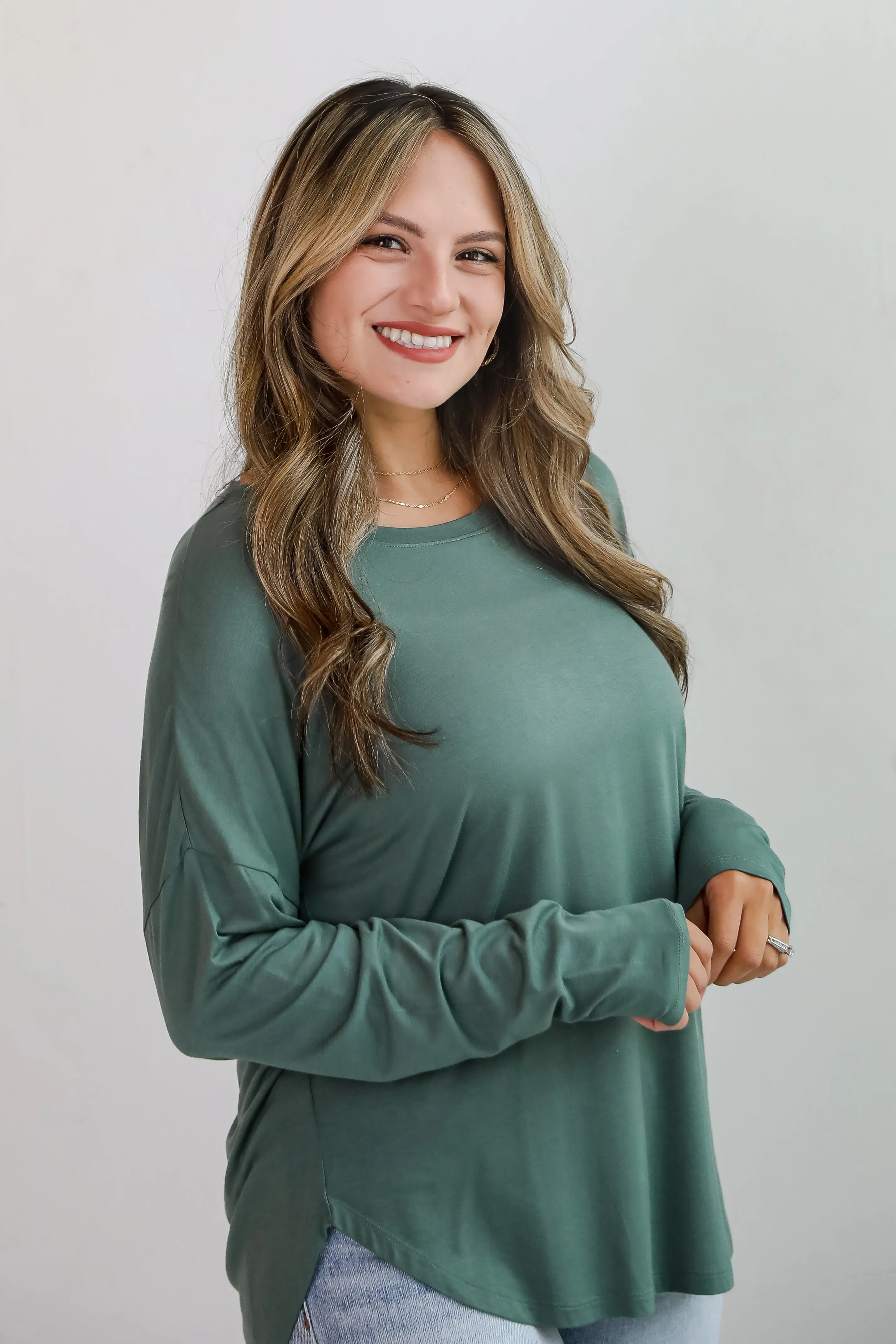 FINAL SALE - Callie Everyday Long Sleeve Tee - DU DEAL