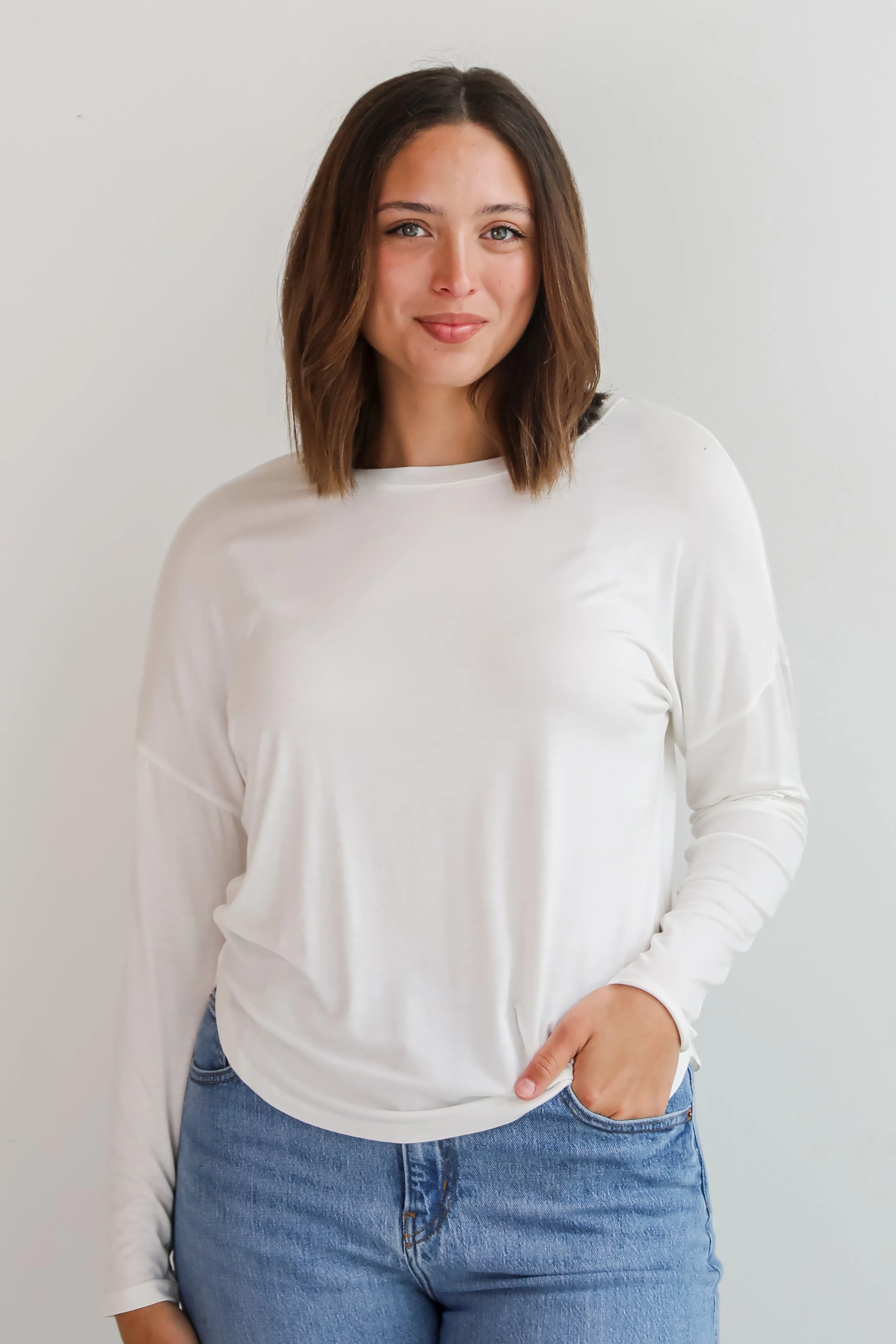 FINAL SALE - Callie Everyday Long Sleeve Tee - DU DEAL