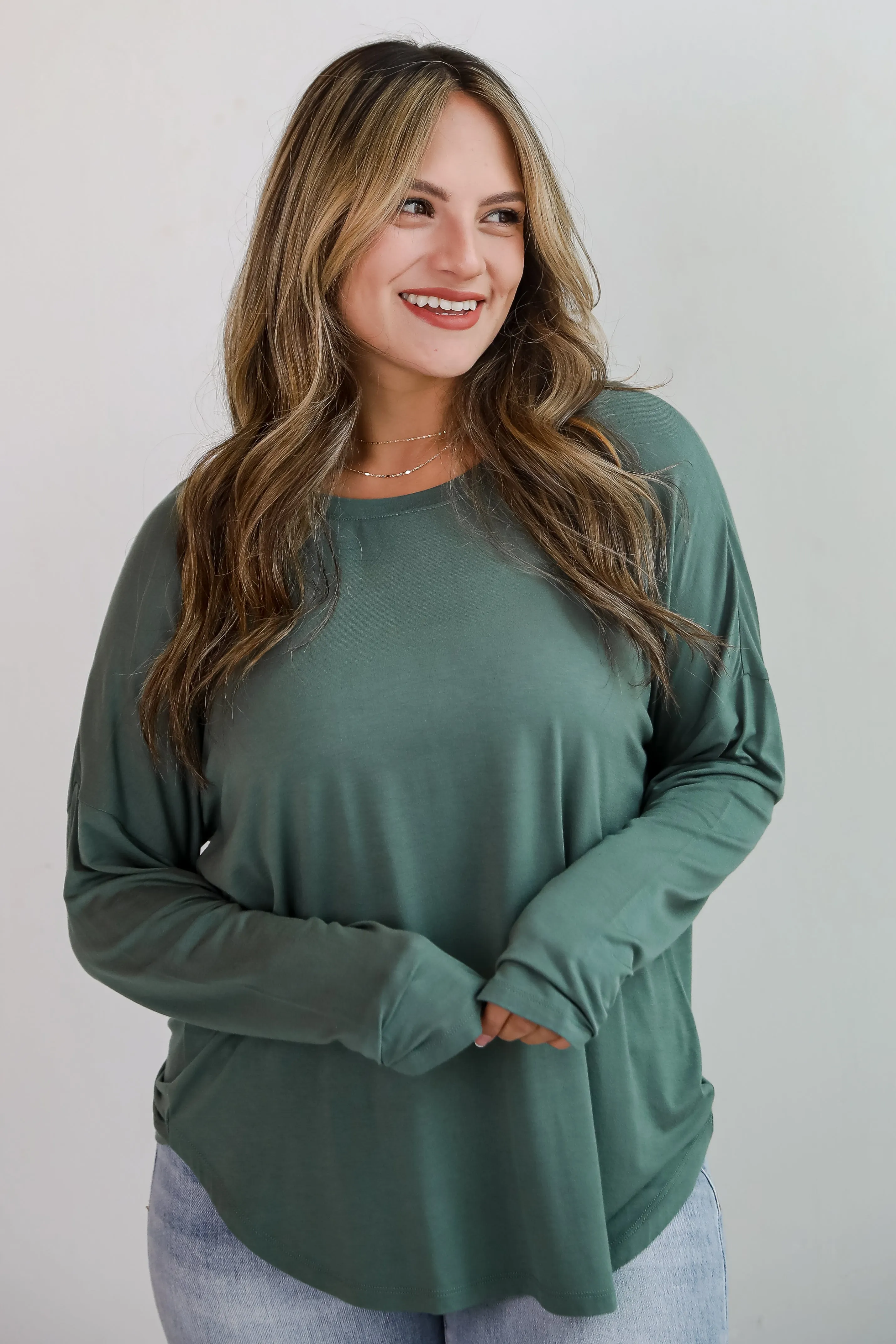 FINAL SALE - Callie Everyday Long Sleeve Tee - DU DEAL
