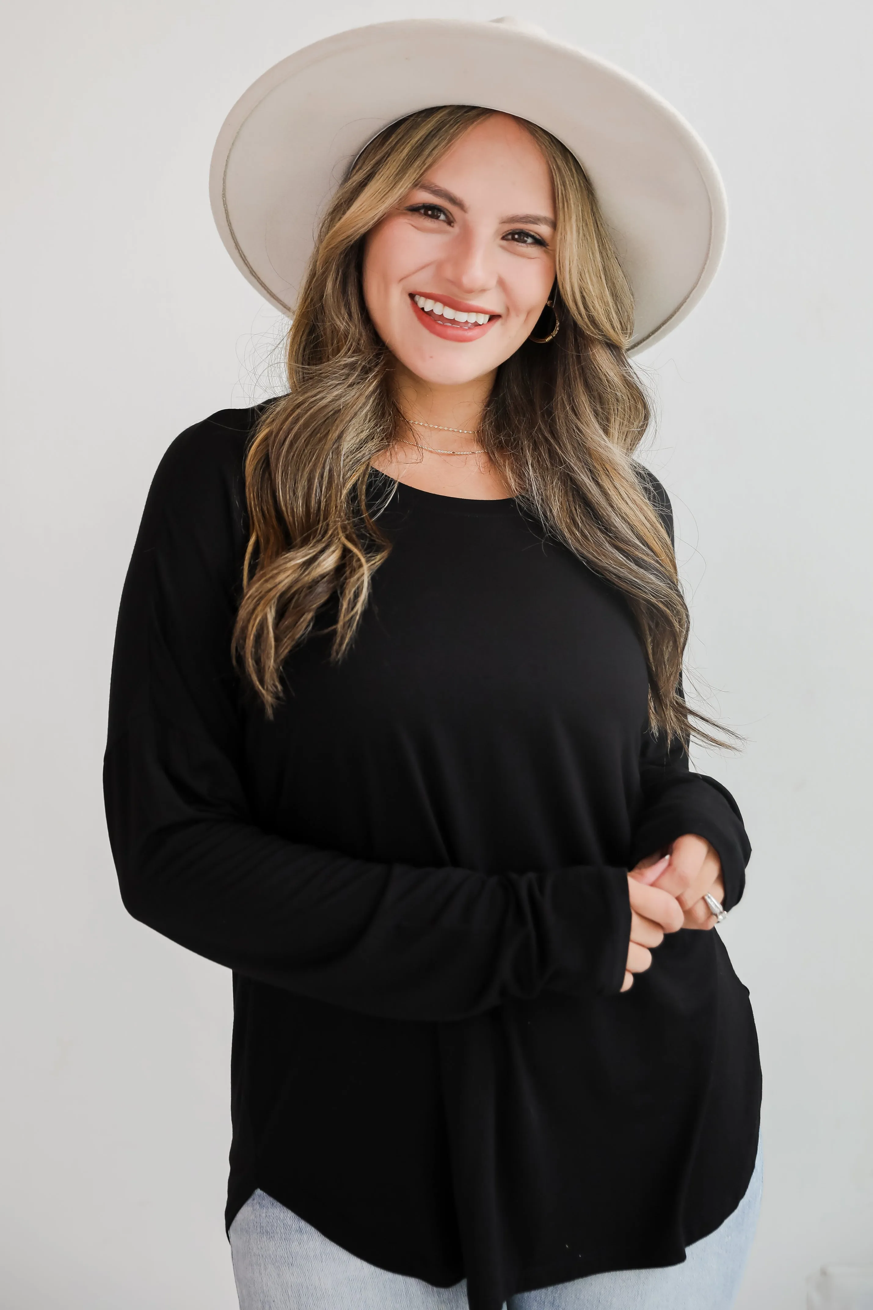 FINAL SALE - Callie Everyday Long Sleeve Tee - DU DEAL
