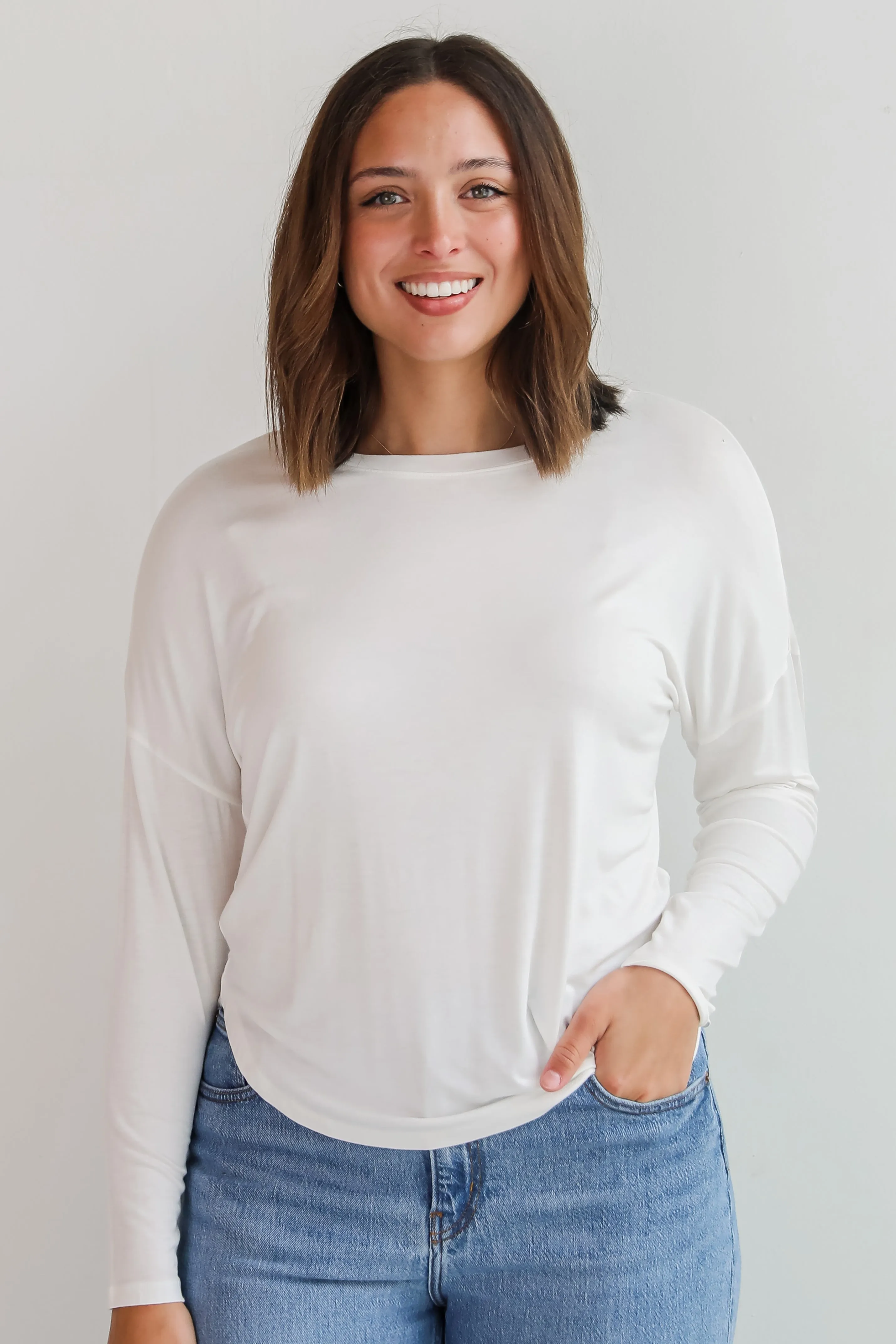 FINAL SALE - Callie Everyday Long Sleeve Tee - DU DEAL